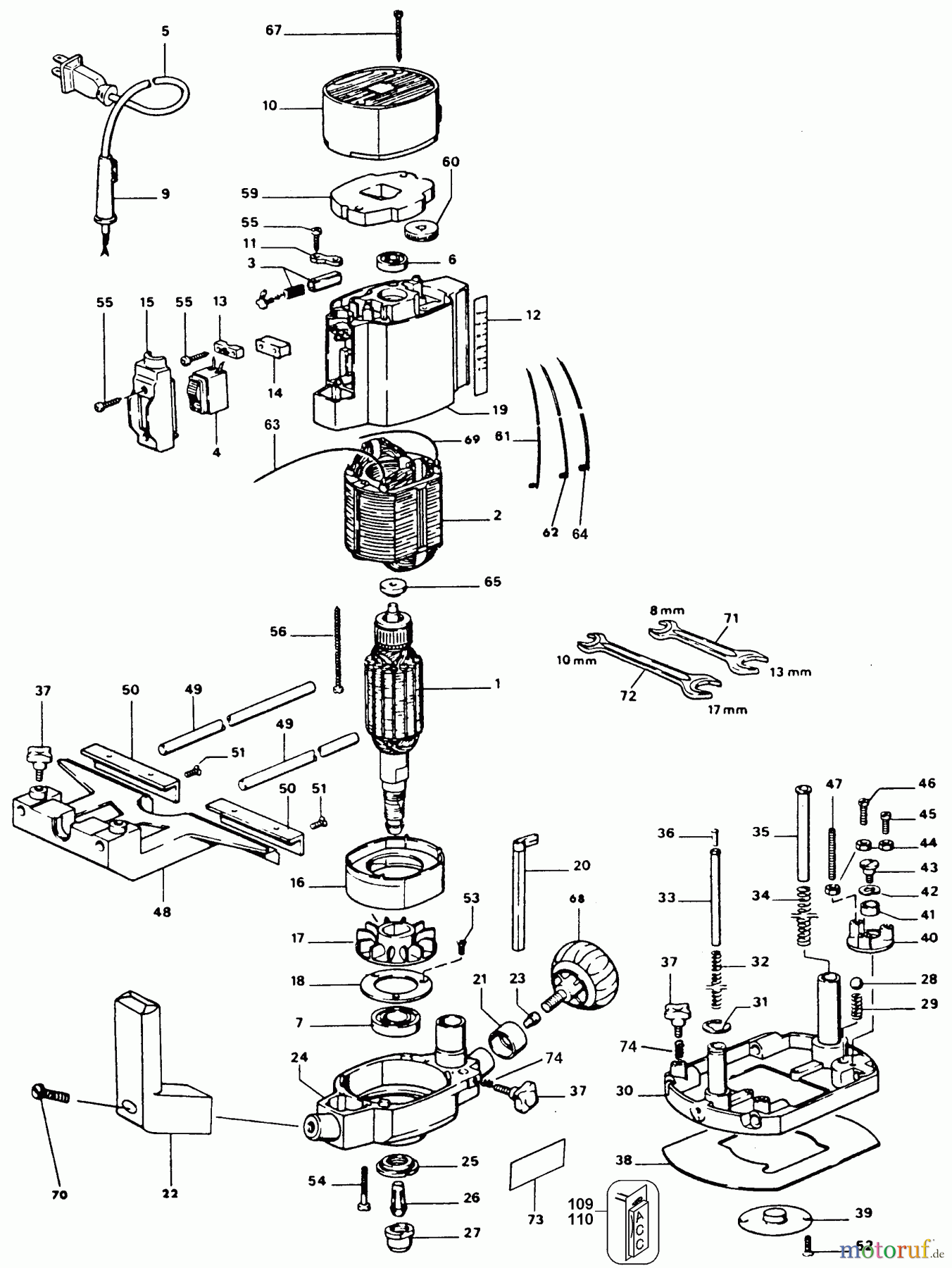 BLACK+DECKER PROFESSIONELL OBERFRÄSEN, ABRICHTHOBELMASCHINEN UND FRÄSER FRÄSMASCHINE 3304 Seite 1