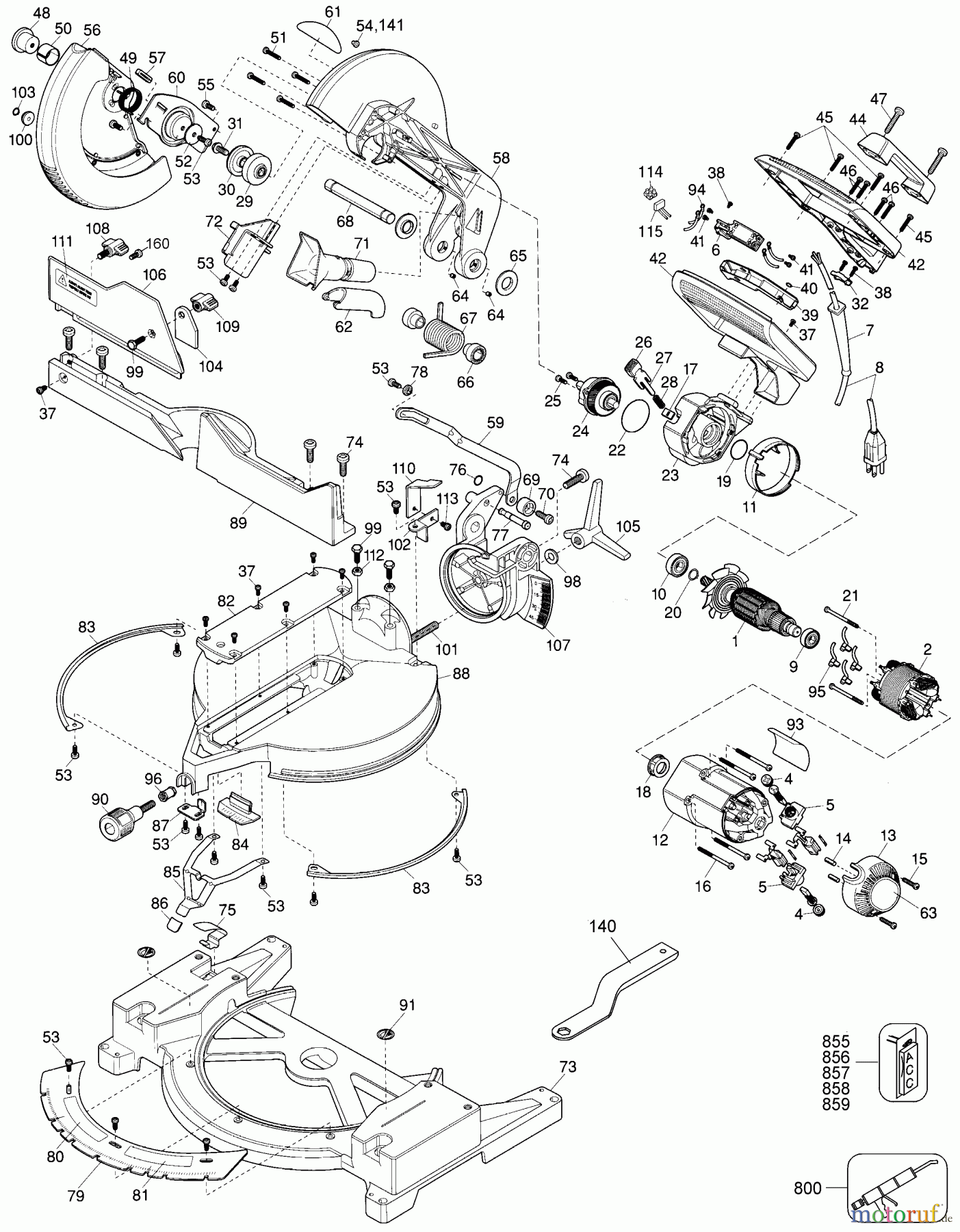 BLACK+DECKER INNENAUSSTATTUNG SÄGE MITRE SAW-AUSTRAILA 3680-46 Seite 1