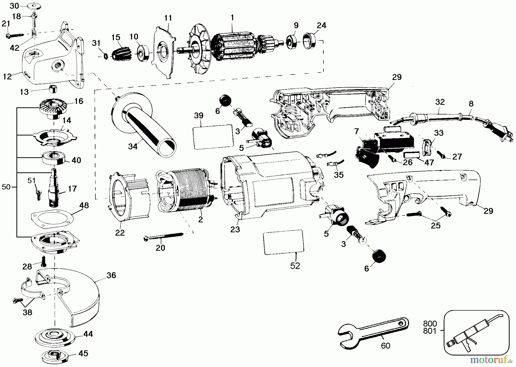 BLACK+DECKER PROFESSIONELL SCHLEIFMASCHINEN, POLIERMASCHINEN UND EINFÄDLER COMPACT ANGLE GRINDER 4255 Seite 1
