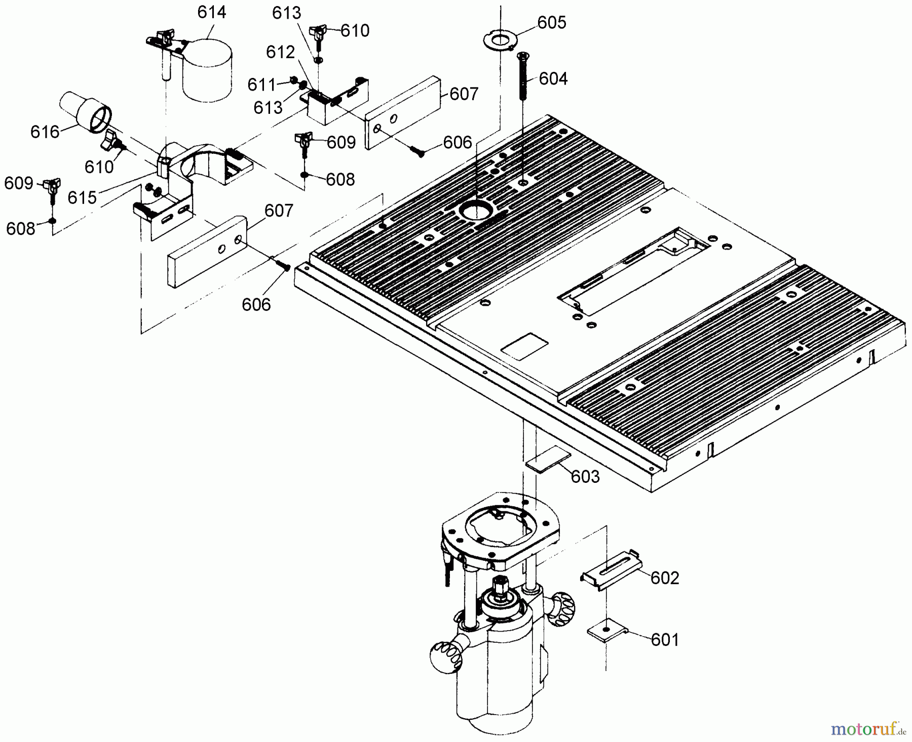  BLACK+DECKER PROFESSIONELL ZUBEHÖR, ANBAUGERÄTE & UNMOTORISIERT 0990255 ROUTER MOUNT.KIT TS7520 Seite 1