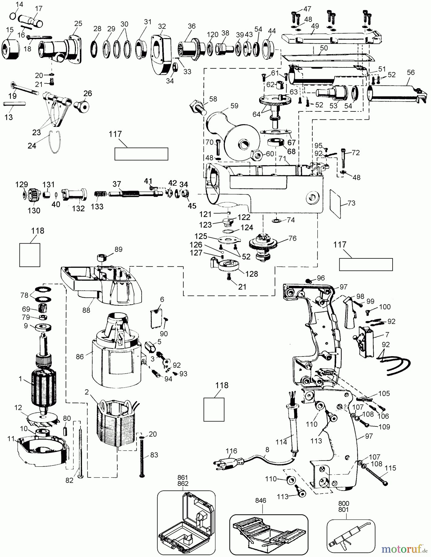  BLACK+DECKER PROFESSIONELL HAMMER MACHO III RT.HAM KIT 5043K Seite 1