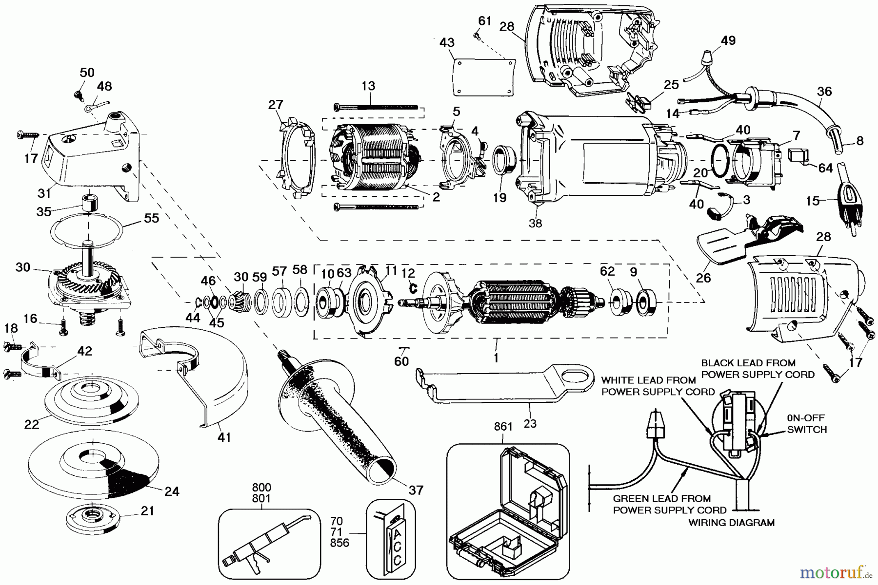 BLACK+DECKER PROFESSIONELL SCHLEIFMASCHINEN, POLIERMASCHINEN UND EINFÄDLER M/S 4 1/2 ANGLE GRINDER 5580 Seite 1