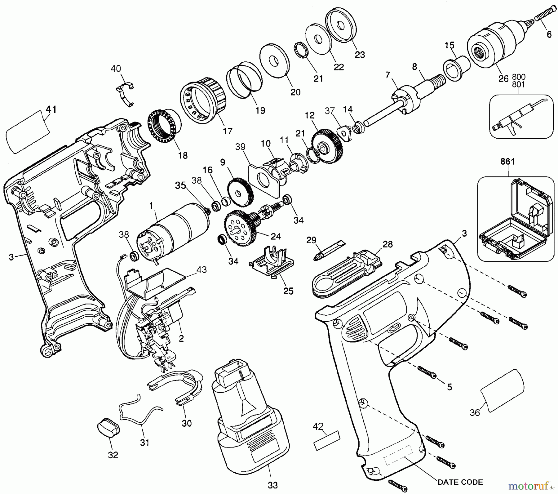 BLACK+DECKER INNENAUSSTATTUNG SCHRAUBENDREHER, KNARREN UND SCHRAUBENSCHLÜSSEL UNVT 7.2 W/CLTH KIT 6062KT Seite 1