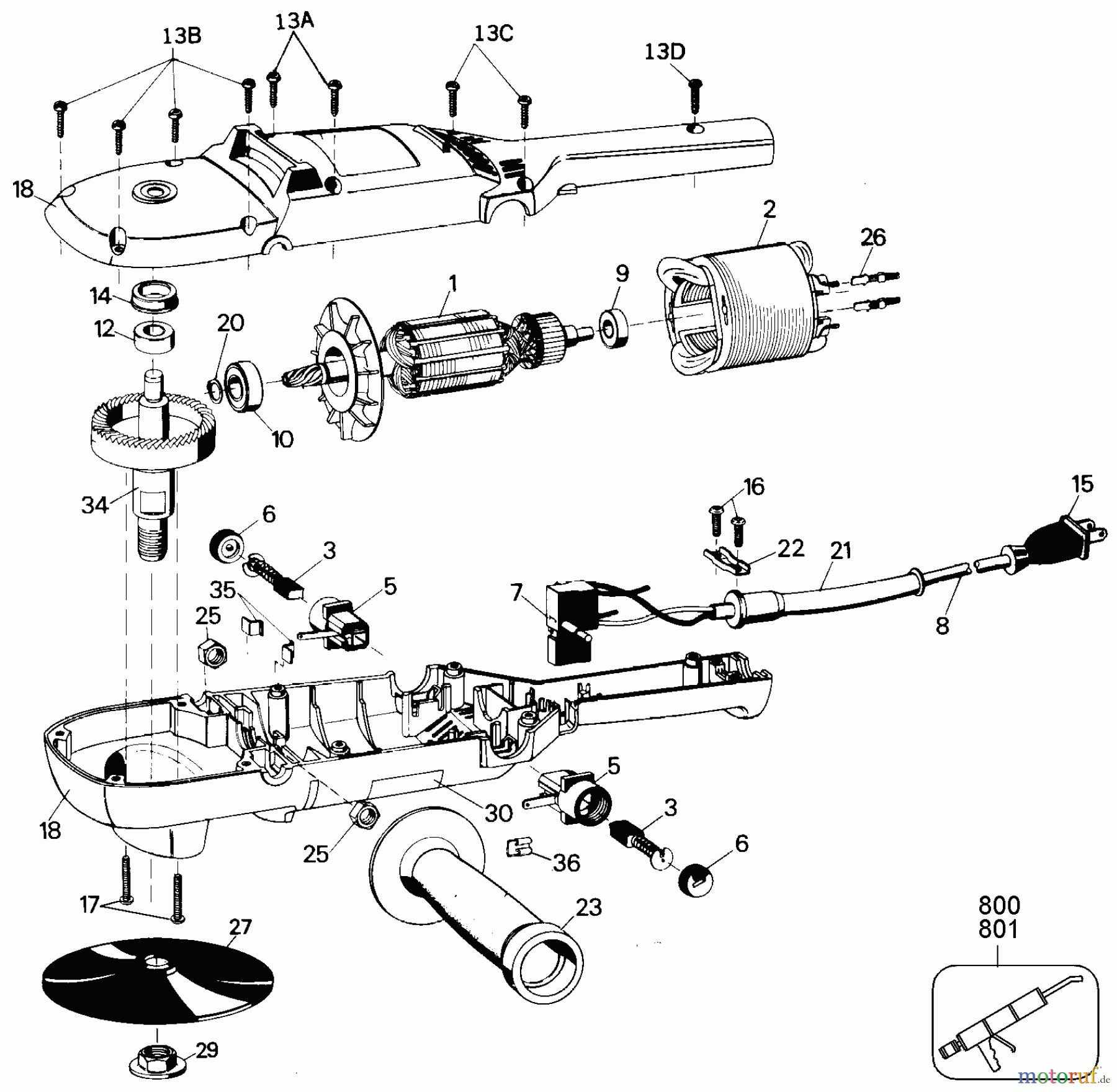 BLACK+DECKER PROFESSIONELL SCHLEIFMASCHINEN, POLIERMASCHINEN UND EINFÄDLER POLISHER 115V 6126 Seite 1