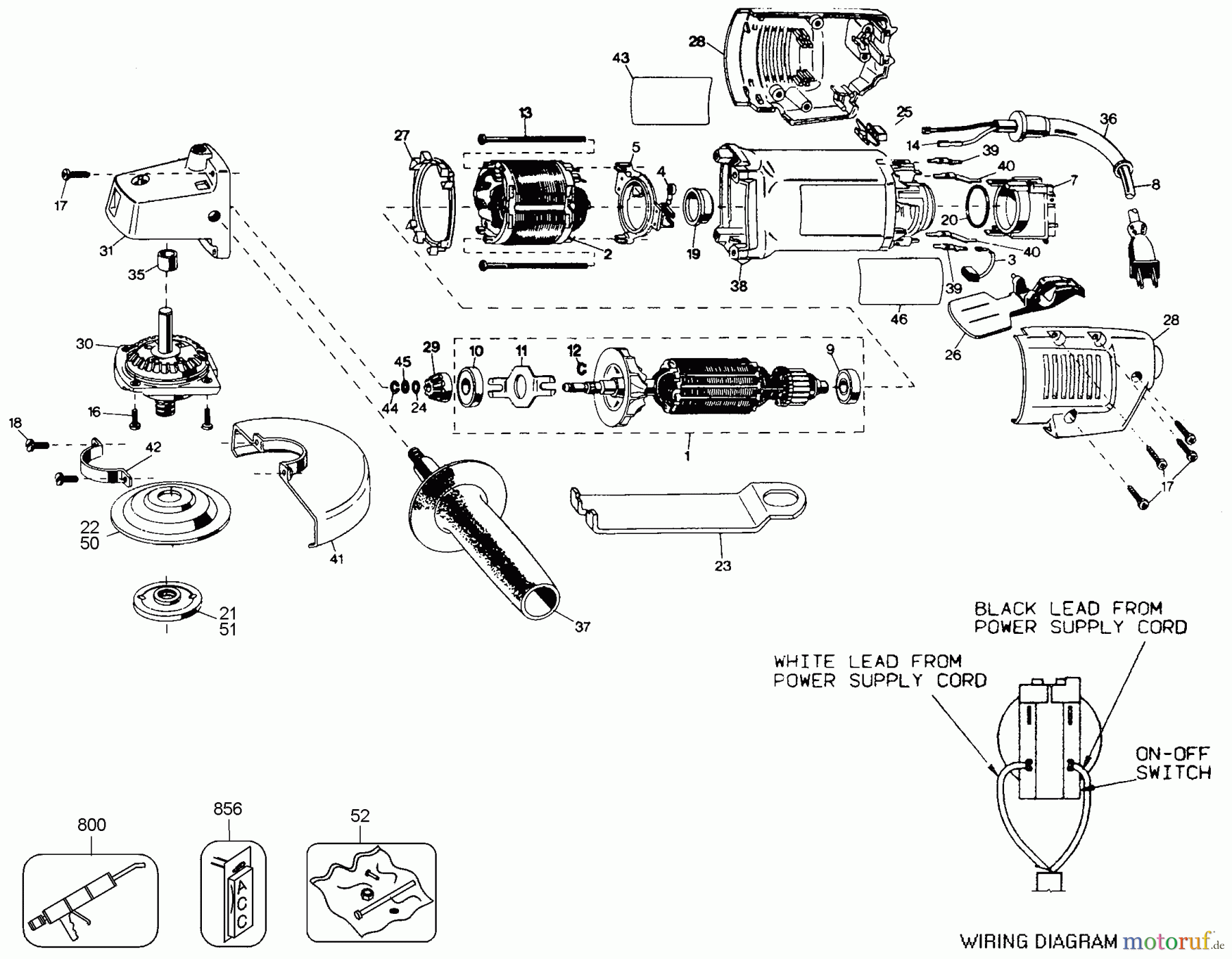 BLACK+DECKER PROFESSIONELL SCHLEIFMASCHINEN, POLIERMASCHINEN UND EINFÄDLER 4 1/2 AUTO. SNDR/GRINDER 6147 Seite 1