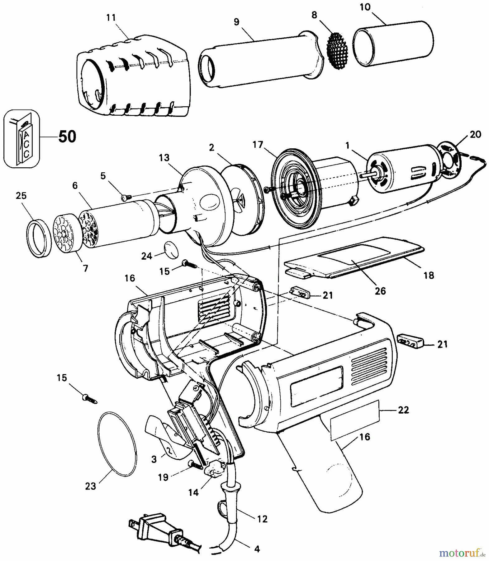  BLACK+DECKER INNENAUSSTATTUNG HEIZKANONEN HEIZPISTOLE 6751 Seite 1