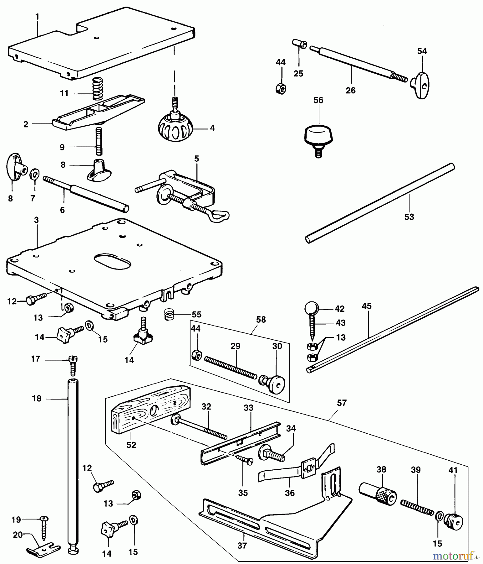 BLACK+DECKER PROFESSIONELL ZUBEHÖR, ANBAUGERÄTE & UNMOTORISIERT FRÄSENTISCH BD610A Seite 1