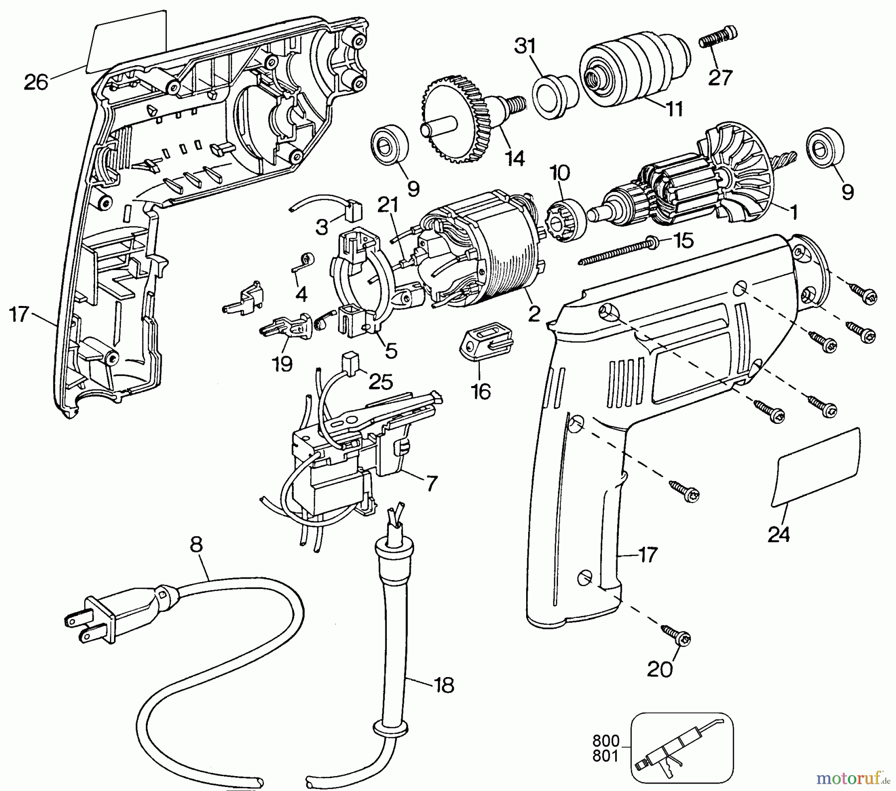 BLACK+DECKER INNENAUSSTATTUNG BOHRER DRILL CANADA BD1000-04 Seite 1
