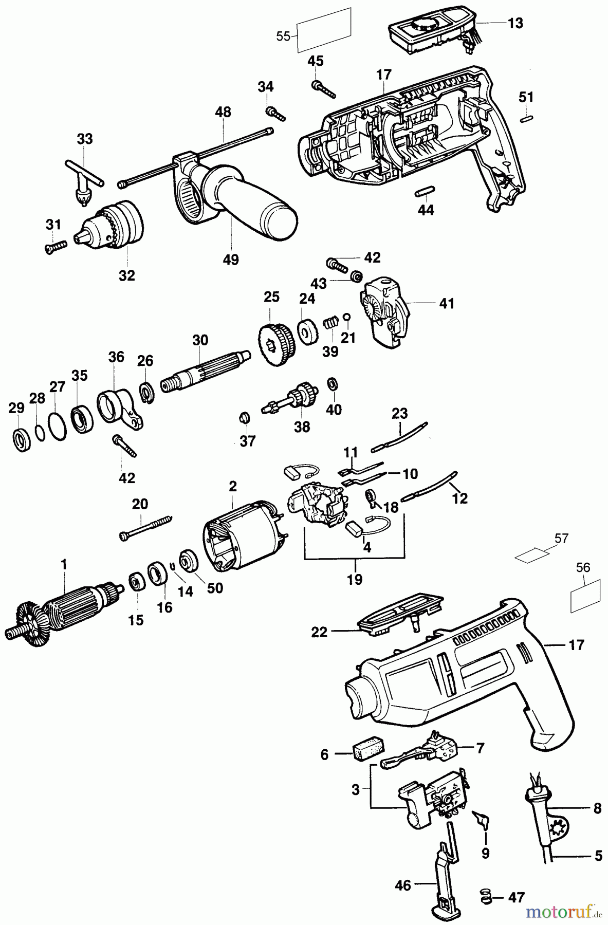BLACK+DECKER INNENAUSSTATTUNG BOHRER BOHRER BD1600 Seite 1