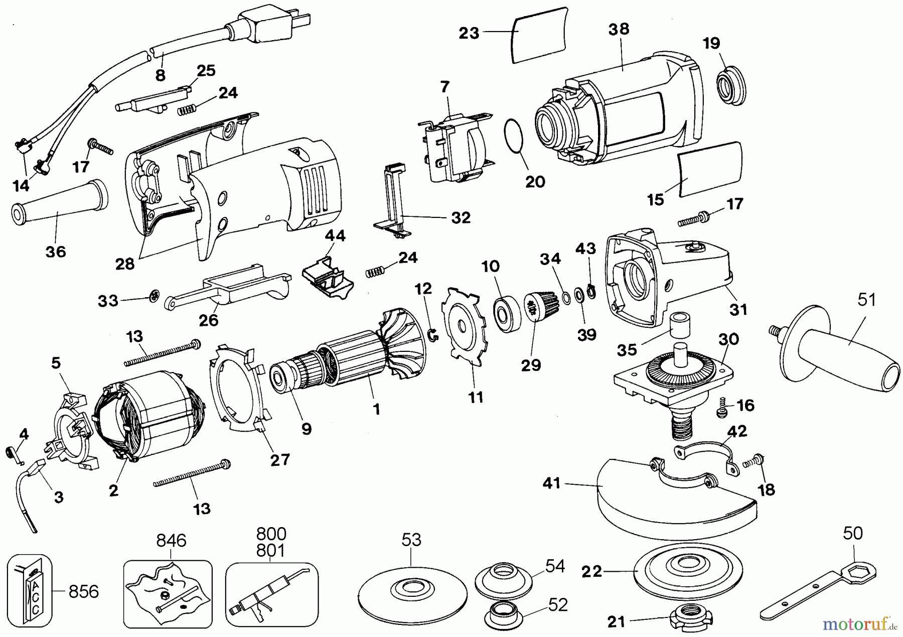 BLACK+DECKER INNENAUSSTATTUNG SCHLEIFER UND POLIERER R.A. GRINDER BD7000-04 Seite 1