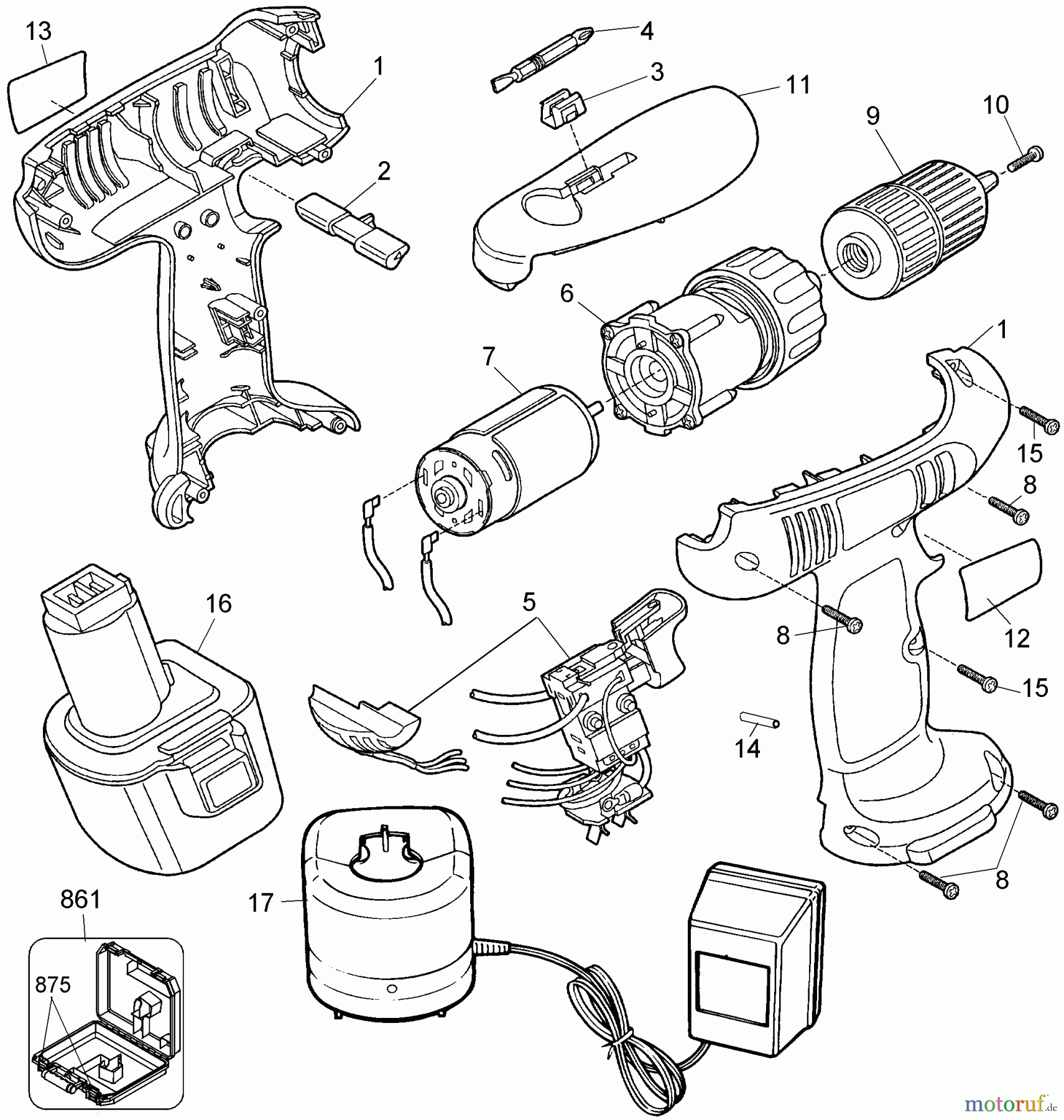 BLACK+DECKER Divers 12V CDLS DRILL FS1201K-2 Seite 1