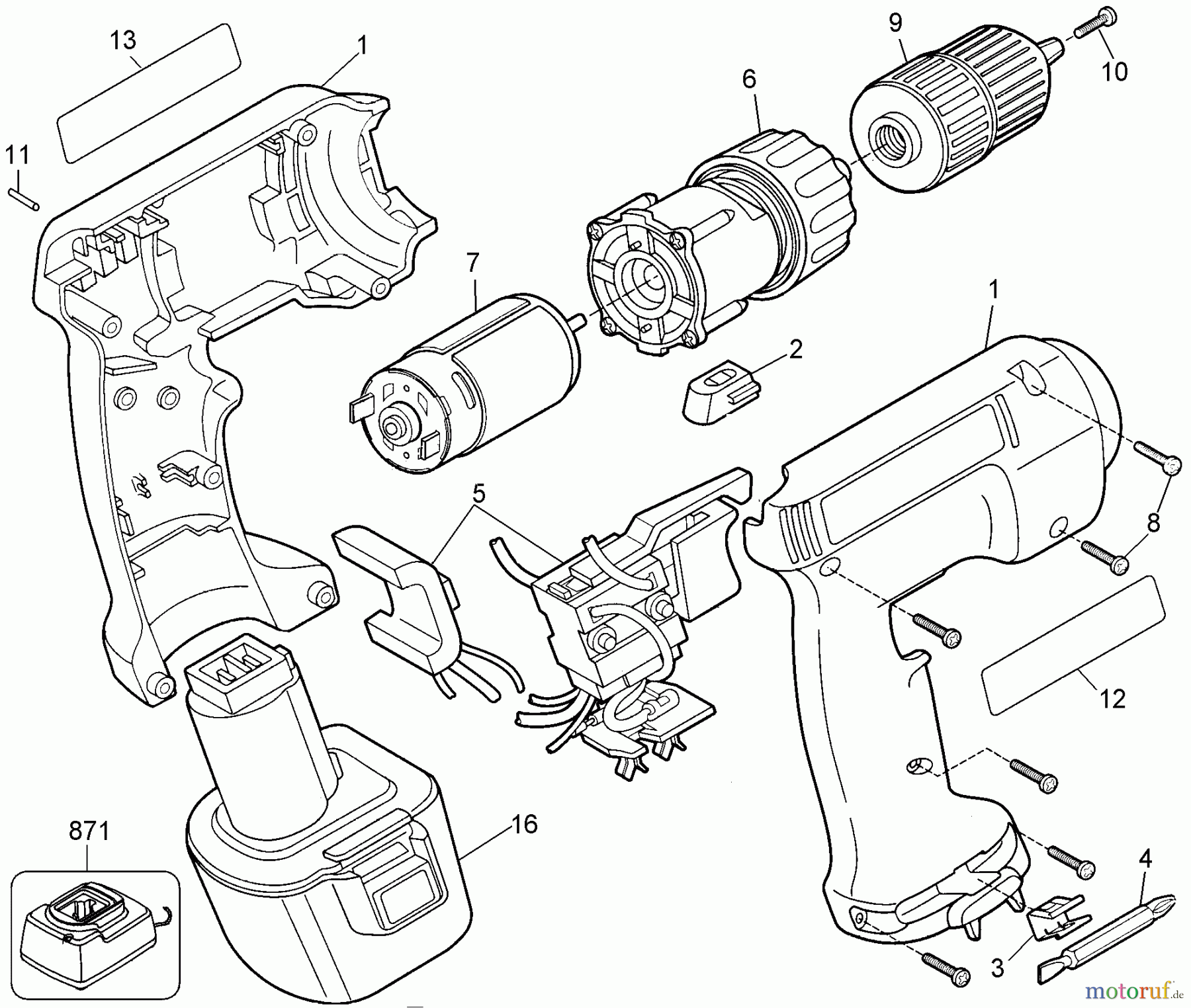 BLACK+DECKER INNENAUSSTATTUNG BOHRER 12V MH DRILL KIT Q120K Seite 1
