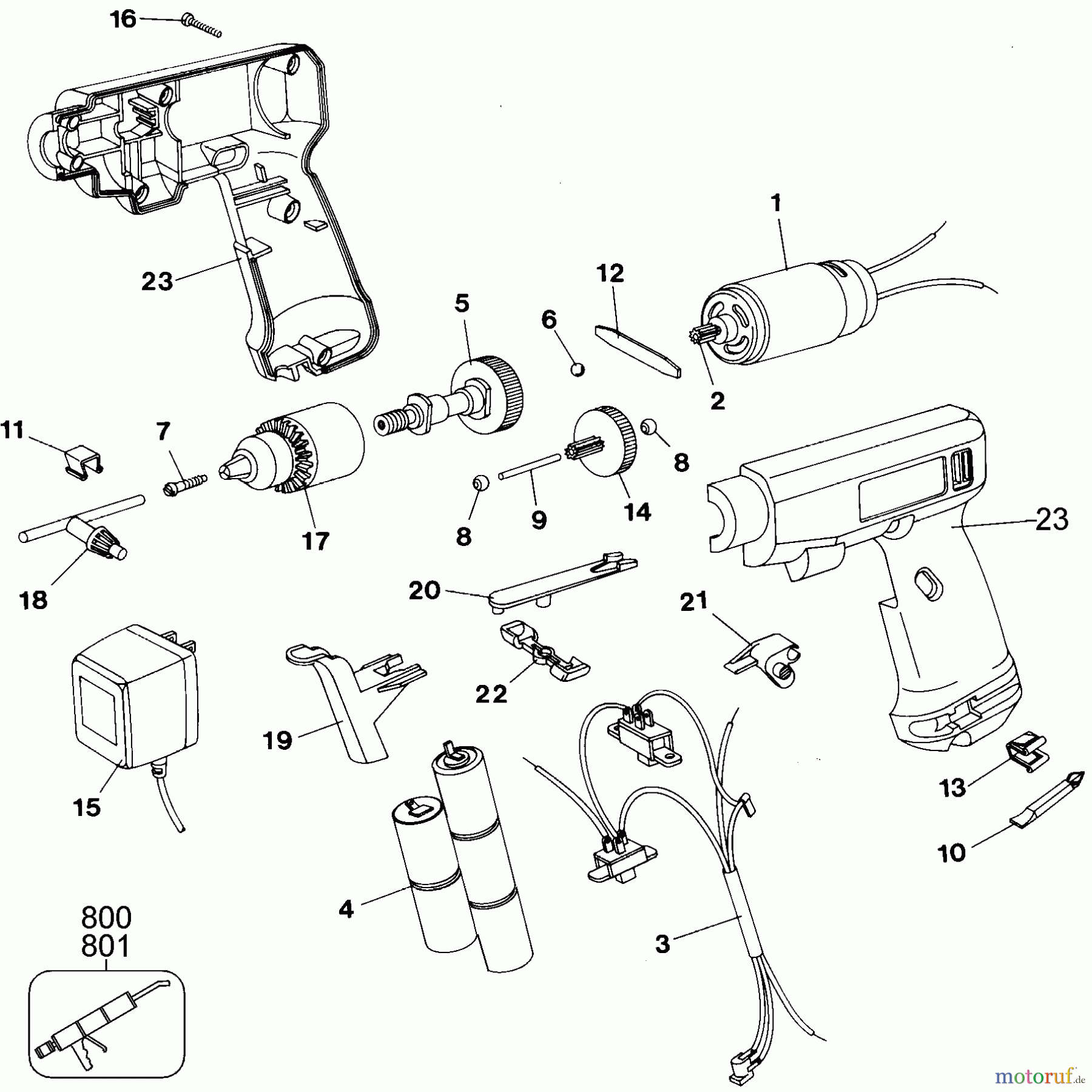 BLACK+DECKER INNENAUSSTATTUNG BOHRER 5 CELL CDLS.DR. TS230 Seite 1