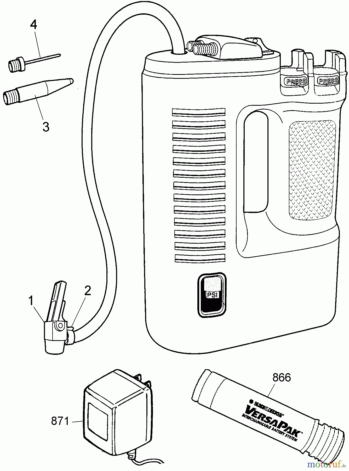 BLACK+DECKER INNENAUSSTATTUNG SÄGE 7.2V VP INFLATOR 11286 Seite 1