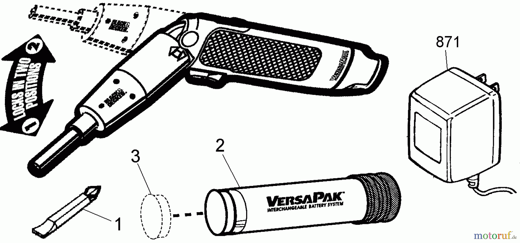 BLACK+DECKER Divers VERSAPAK SCREWDRIVER VP800 Seite 1