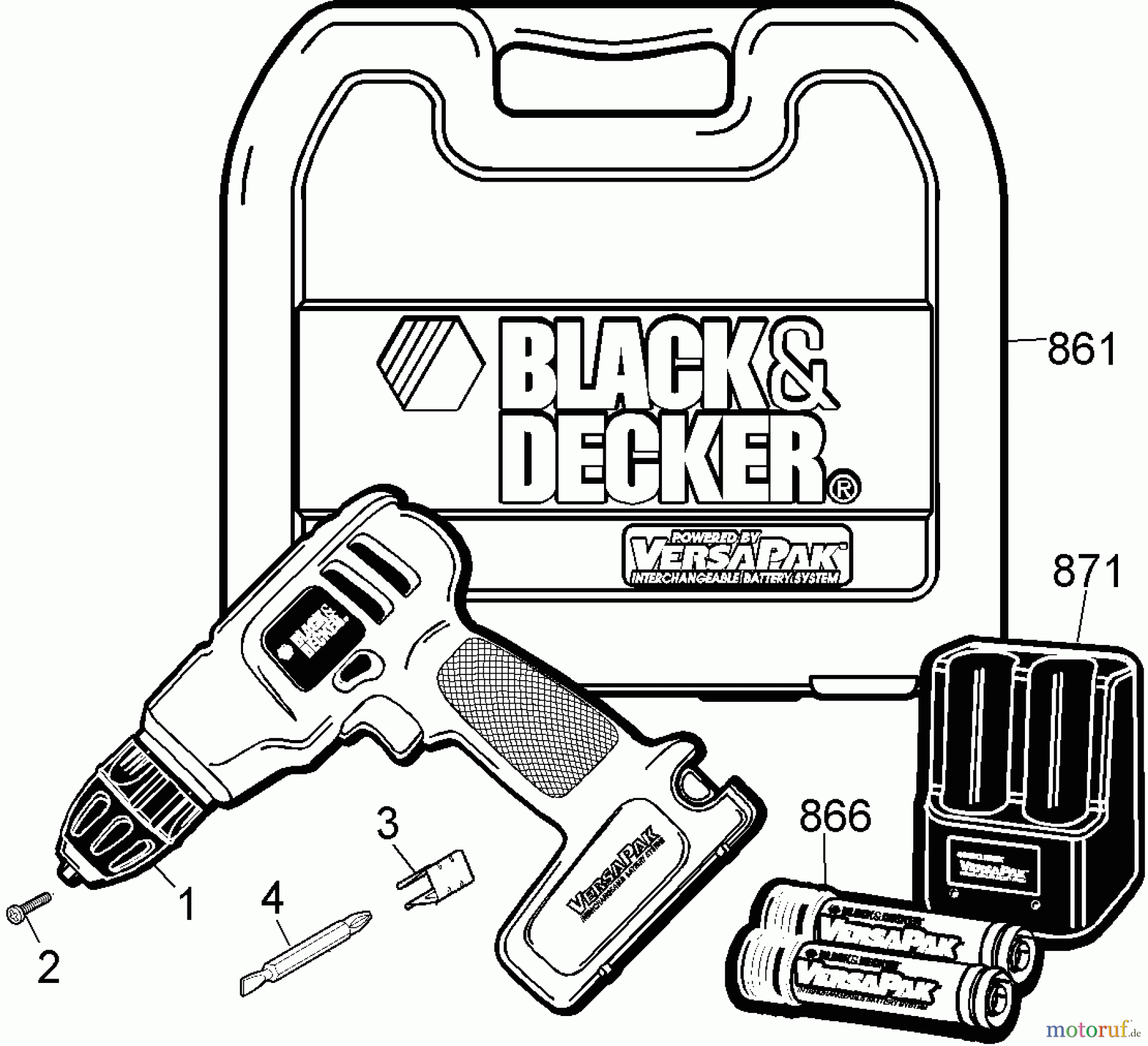 BLACK+DECKER INNENAUSSTATTUNG BOHRER 7.2V VP CDLS DRILL KIT VP871K Seite 1