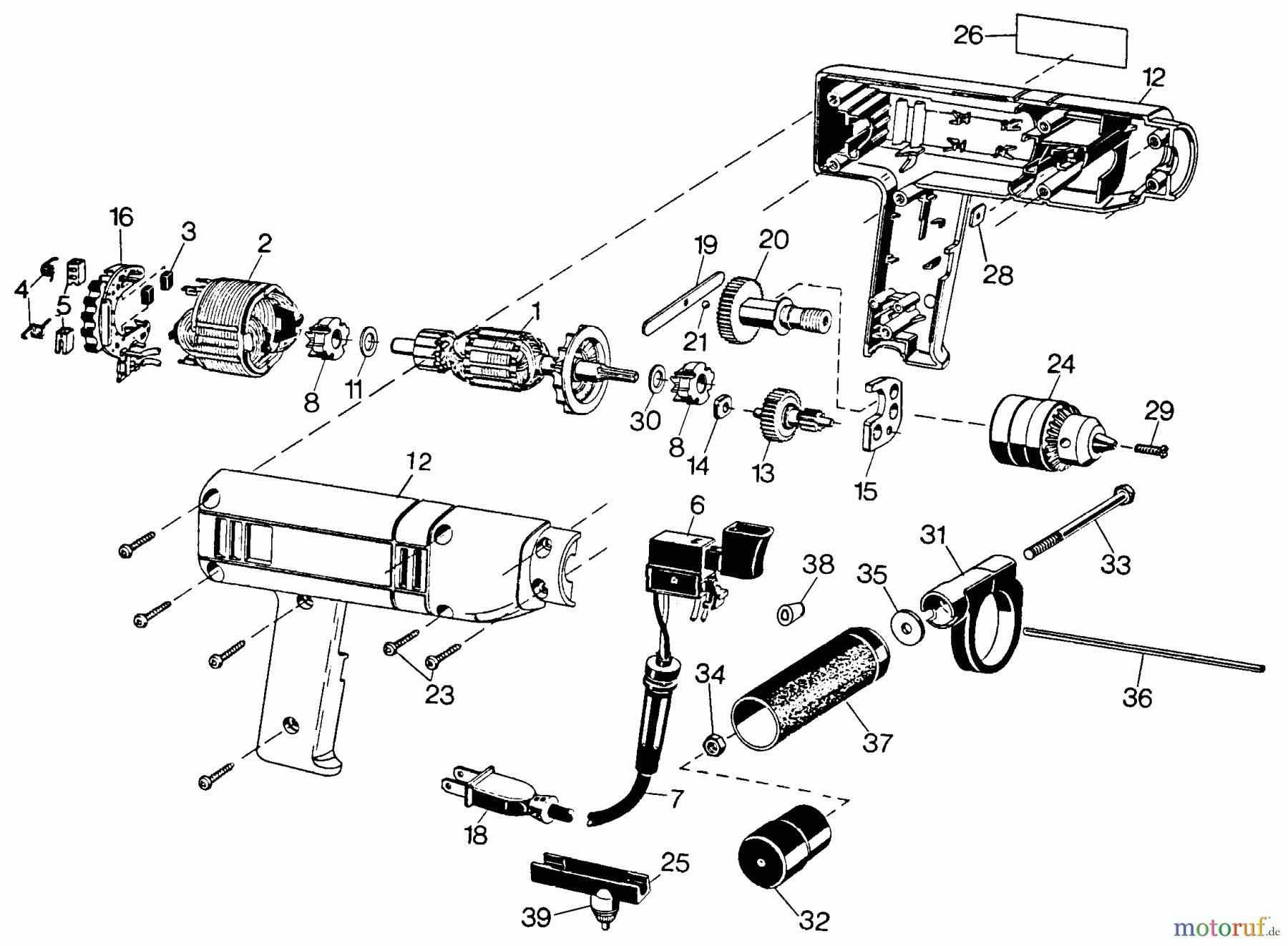  BLACK+DECKER INNENAUSSTATTUNG BOHRER 3/8 VSR DRILL 7144-04 Seite 1
