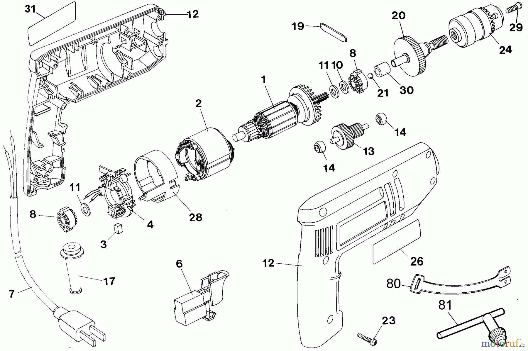 BLACK+DECKER INNENAUSSTATTUNG BOHRER 3/8 VSR DRILL-CANADA 22416 Seite 1