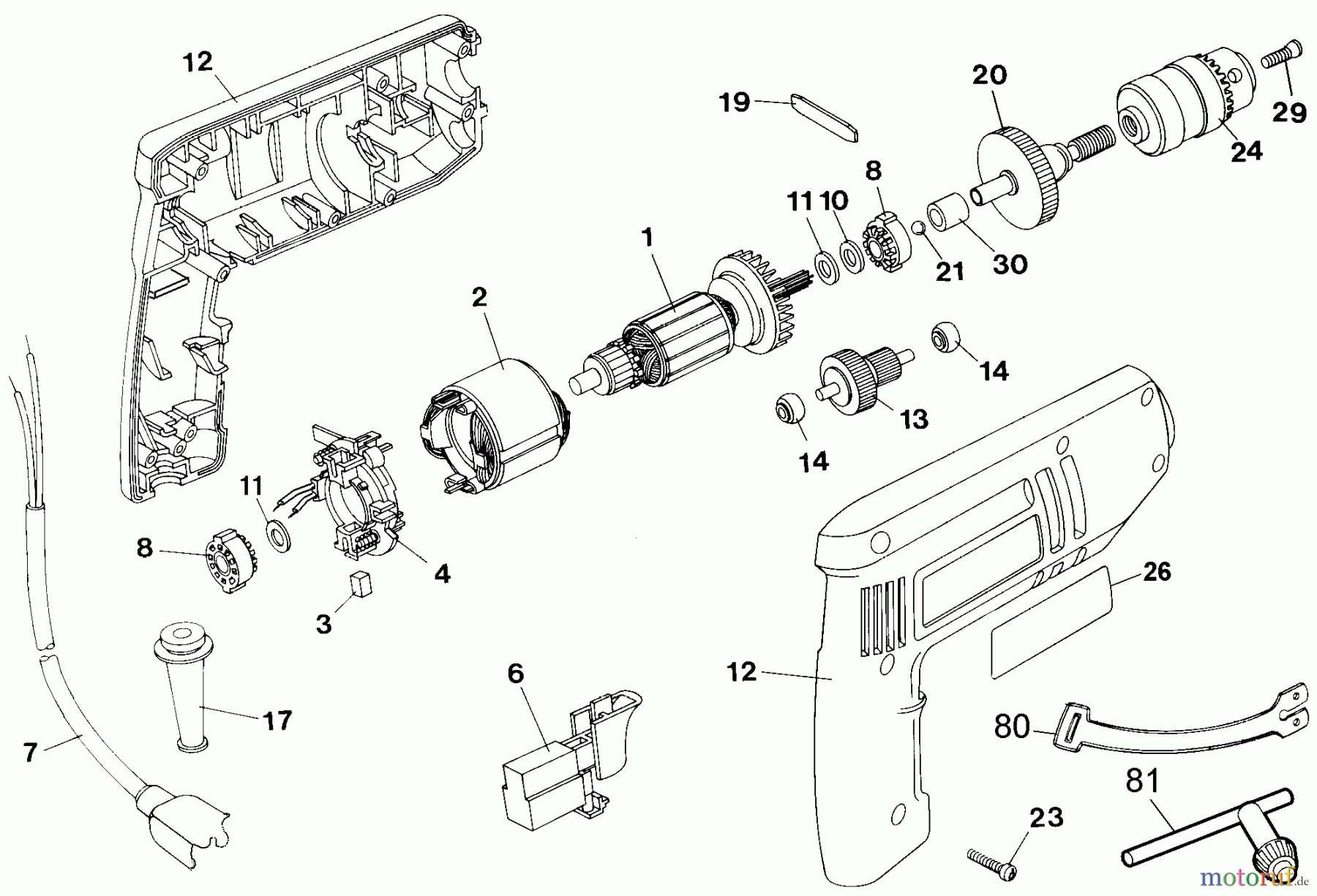 BLACK+DECKER INNENAUSSTATTUNG BOHRER DRILL AUSTRALIA 7151-45 Seite 1
