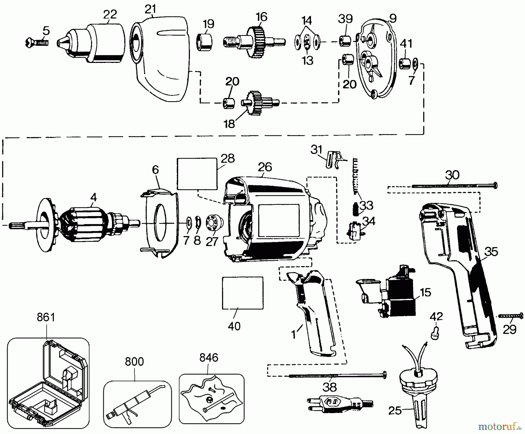 BLACK+DECKER INNENAUSSTATTUNG BOHRER 7191 W/30 BIT&KIT 7191KBW Seite 1