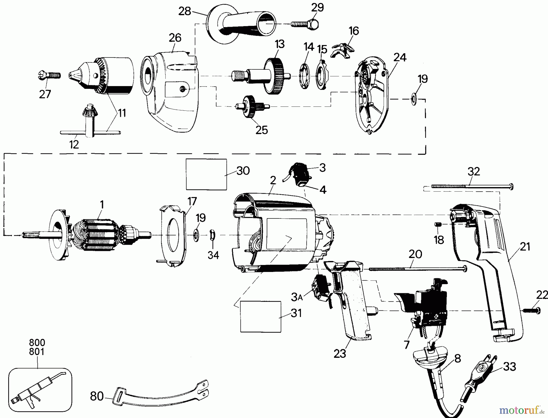 BLACK+DECKER INNENAUSSTATTUNG BOHRER DRILL,HAMMER - CANADA 7277-04 Seite 1