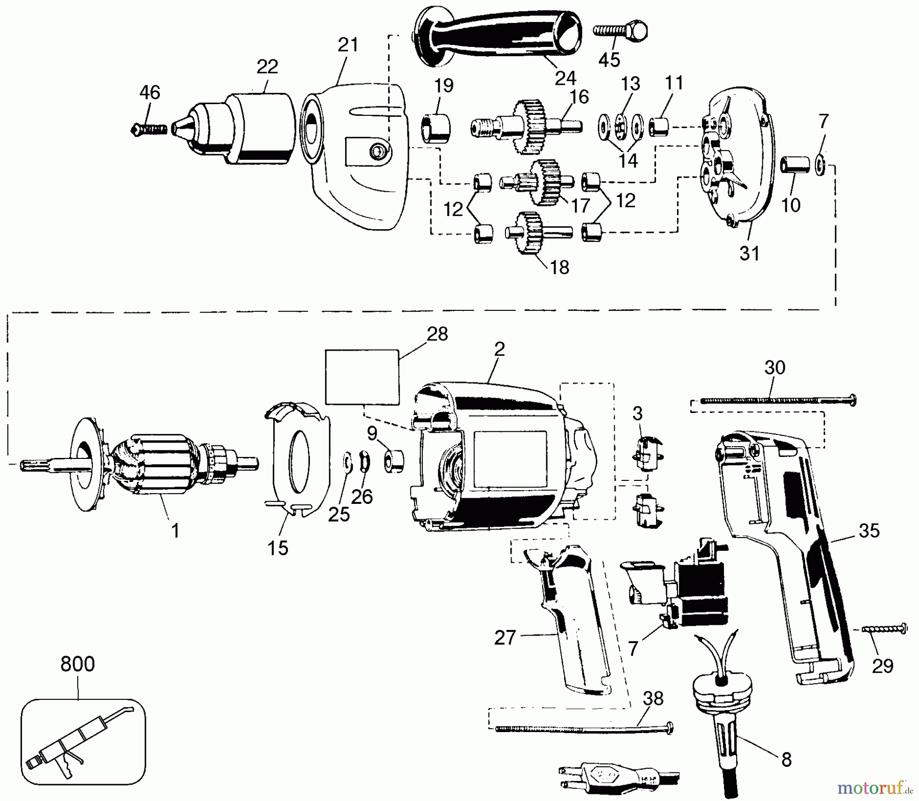 BLACK+DECKER INNENAUSSTATTUNG BOHRER 1/2 KYLS CK DRILL 7254KC Seite 1