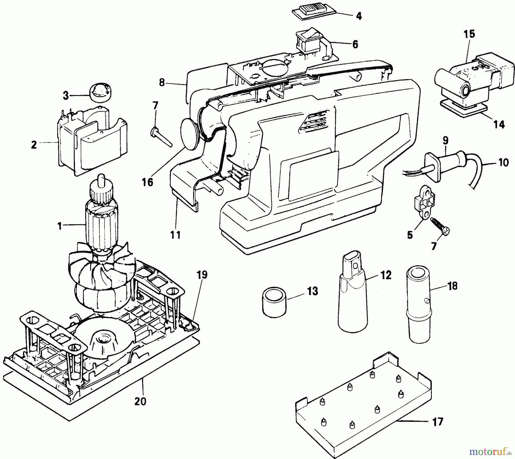  BLACK+DECKER INNENAUSSTATTUNG ABSCHLEIFGERÄT 1/3 SHEET FIN SDR G-7453 Seite 1