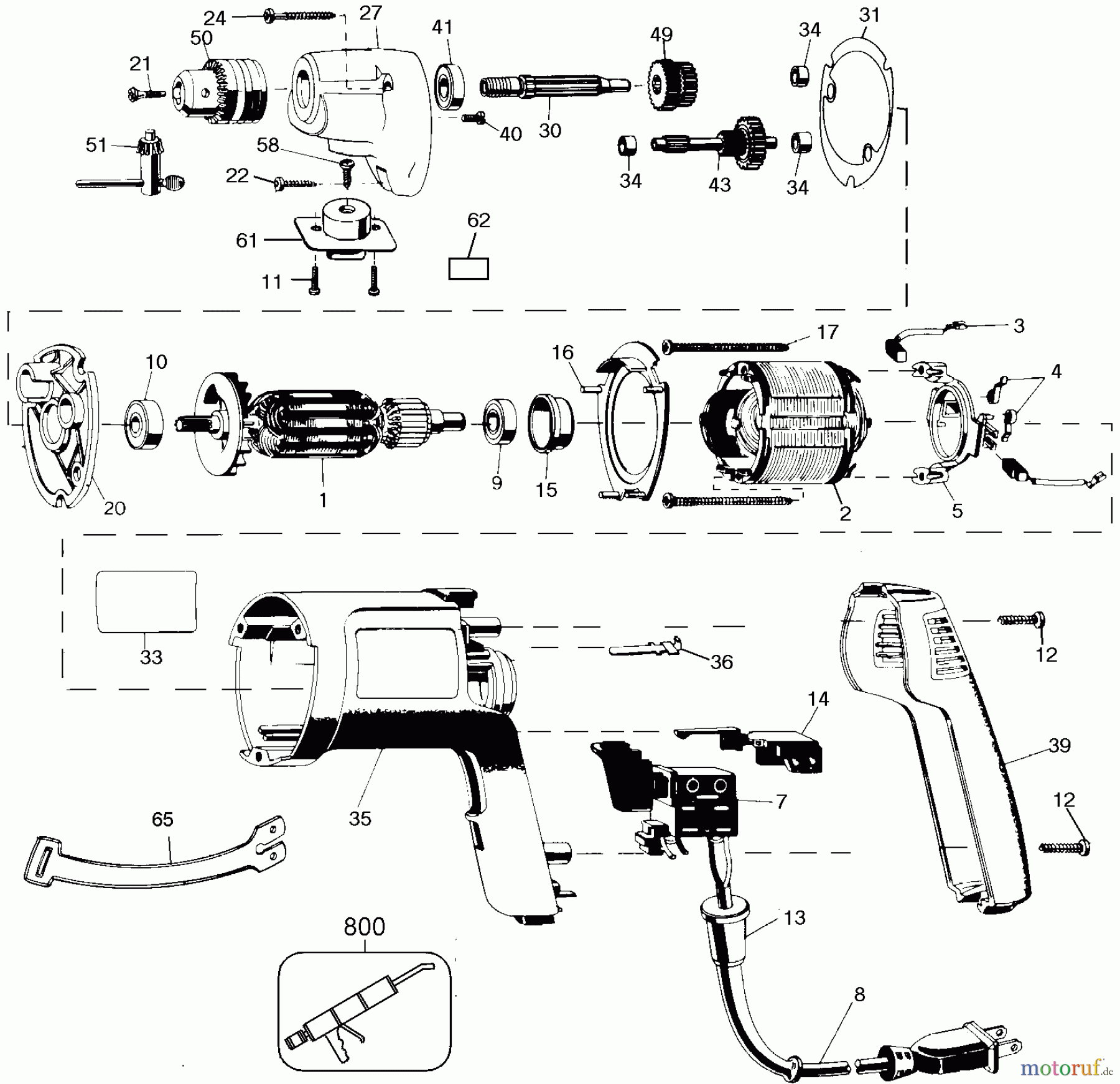  BLACK+DECKER PROFESSIONELL BOHRER, MAGNETBOHRMASCHINE, GEWINDESCHNEIDER 3/8IN DUAL-RNGE HLGN 1170-BDK Seite 1