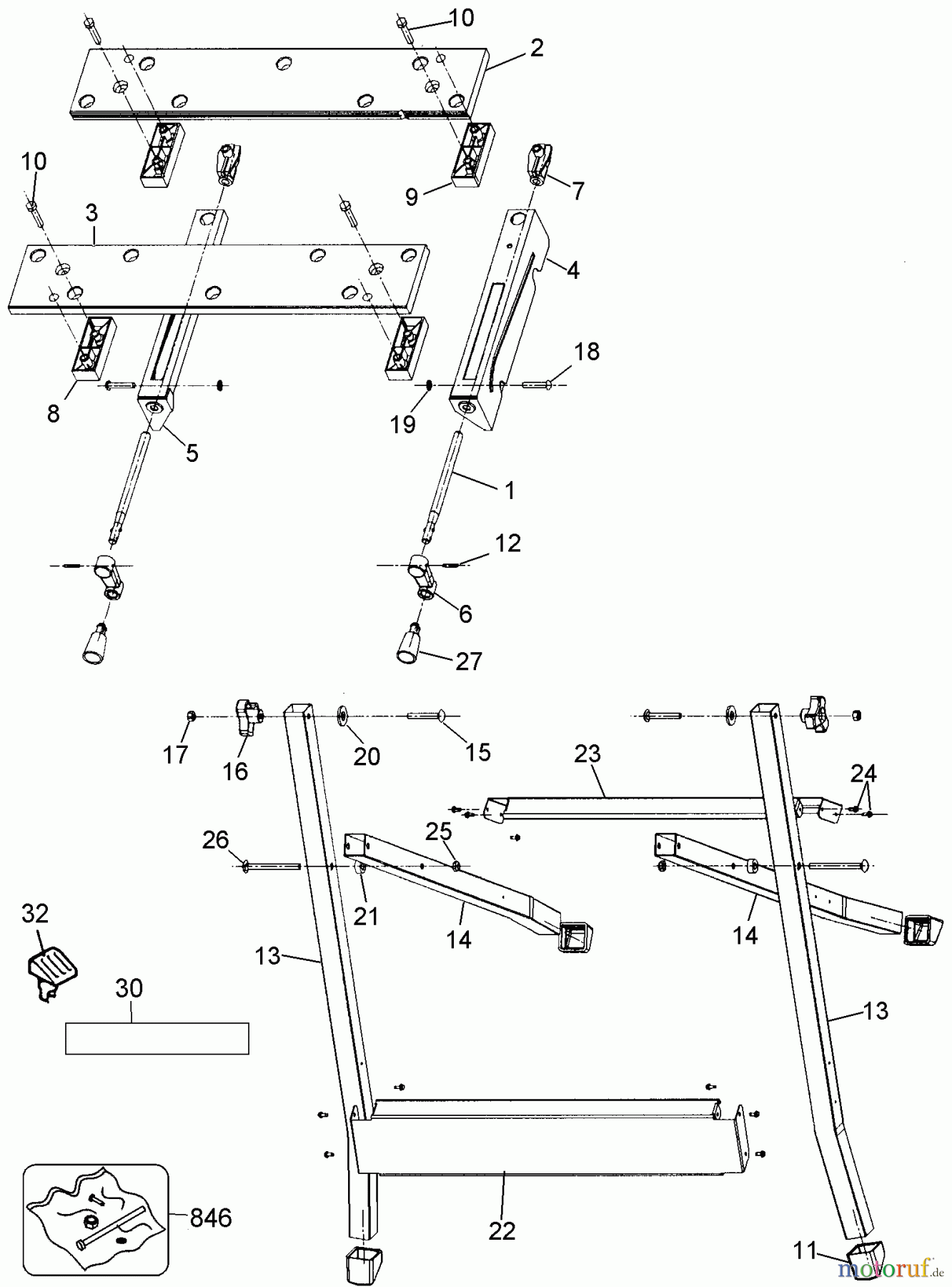 BLACK+DECKER INNENAUSSTATTUNG WERKBANK, SCHRAUBSTOCK, JOBBER, LEITERN WORKMATE 150 79-228 Seite 1