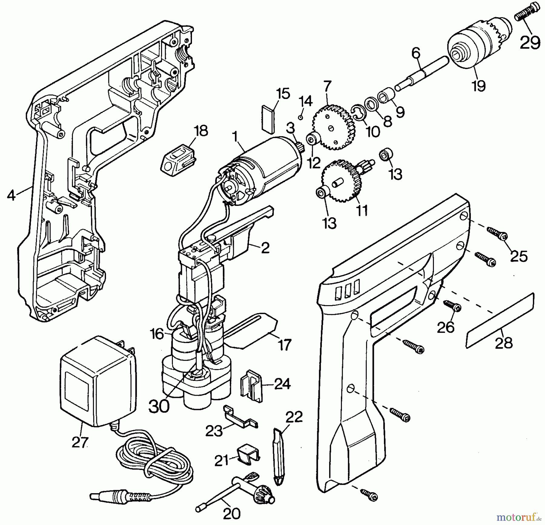  BLACK+DECKER INNENAUSSTATTUNG BOHRER CDLS.DRILL -AUST/SWITZ 9013-32 Seite 1