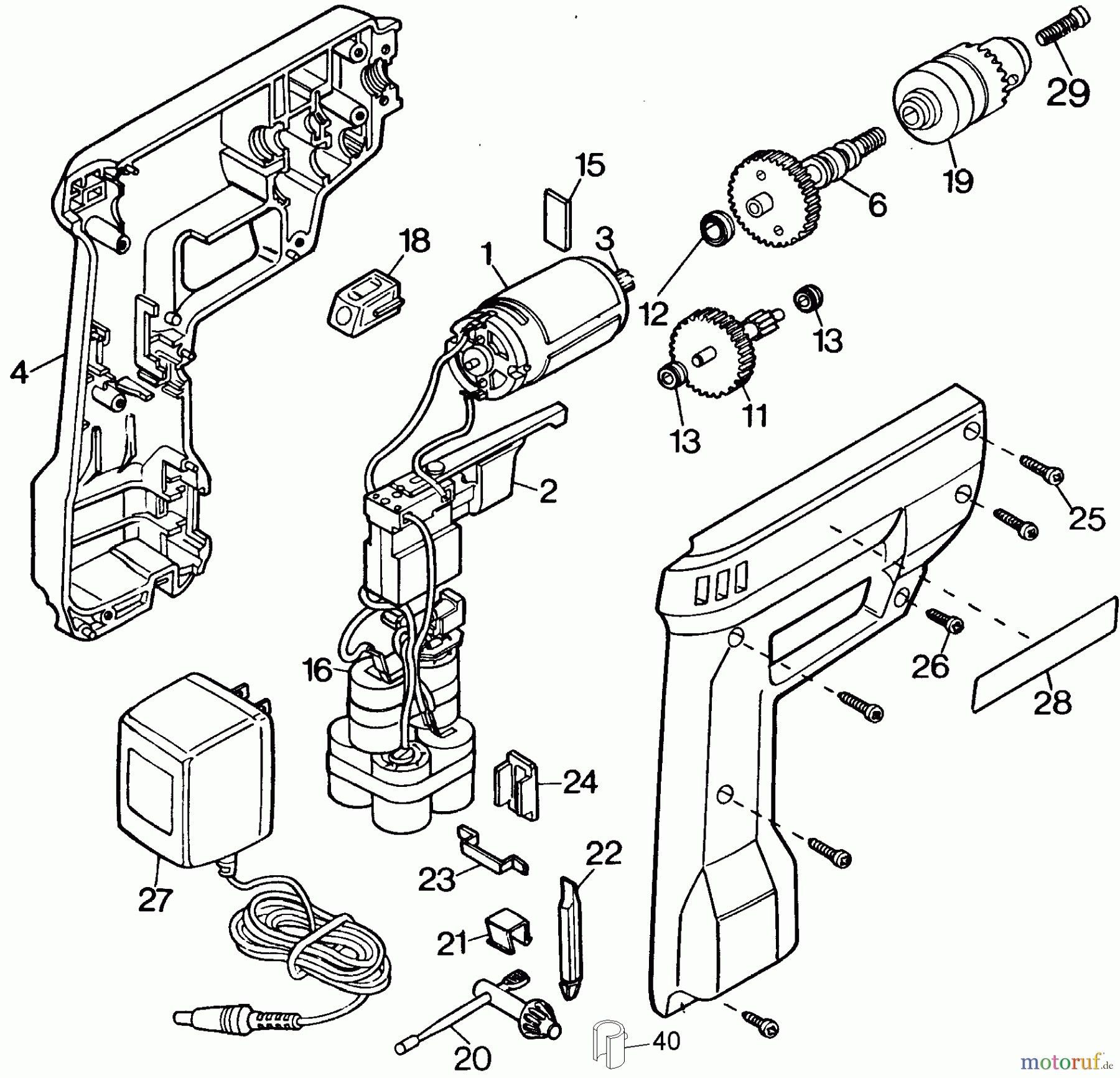 BLACK+DECKER INNENAUSSTATTUNG BOHRER CDLS. DRILL (GERMANY) 9013-30 Seite 1