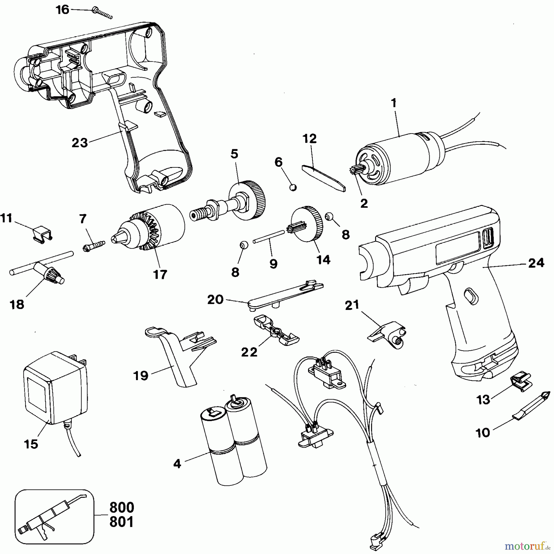 BLACK+DECKER INNENAUSSTATTUNG BOHRER OPP CDLS. DRILL - CANADA 9045-04 Seite 1