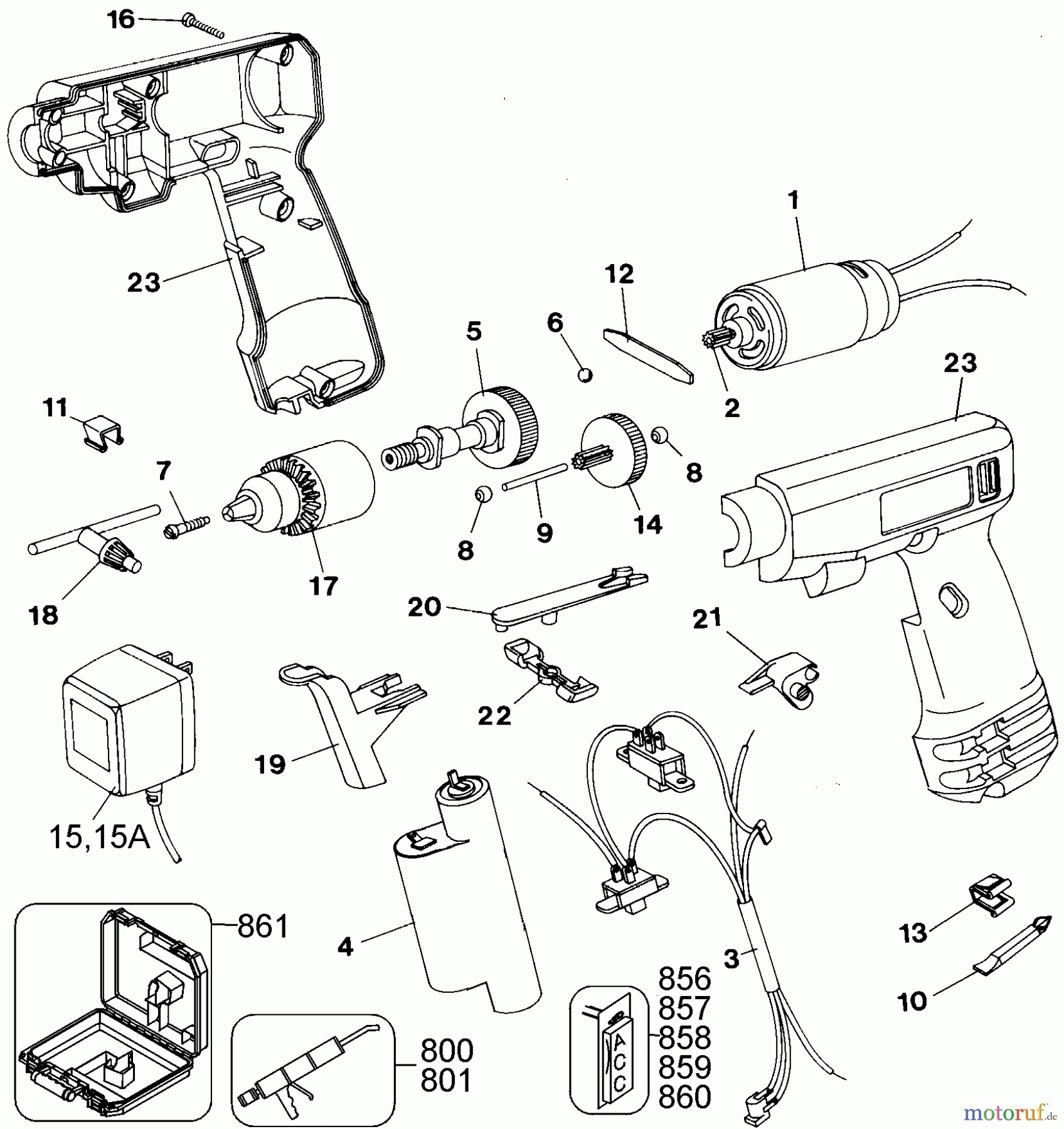  BLACK+DECKER INNENAUSSTATTUNG BOHRER 6.0V CDLS.DRILL KT 9049K Seite 1