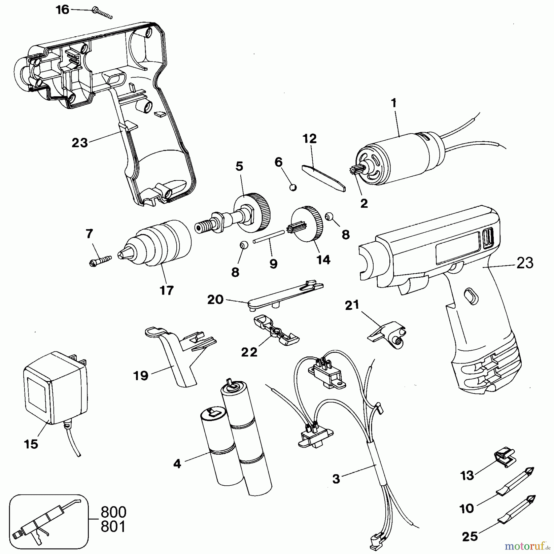 BLACK+DECKER INNENAUSSTATTUNG BOHRER 9049 75 ANV.DRL 9049A Seite 1