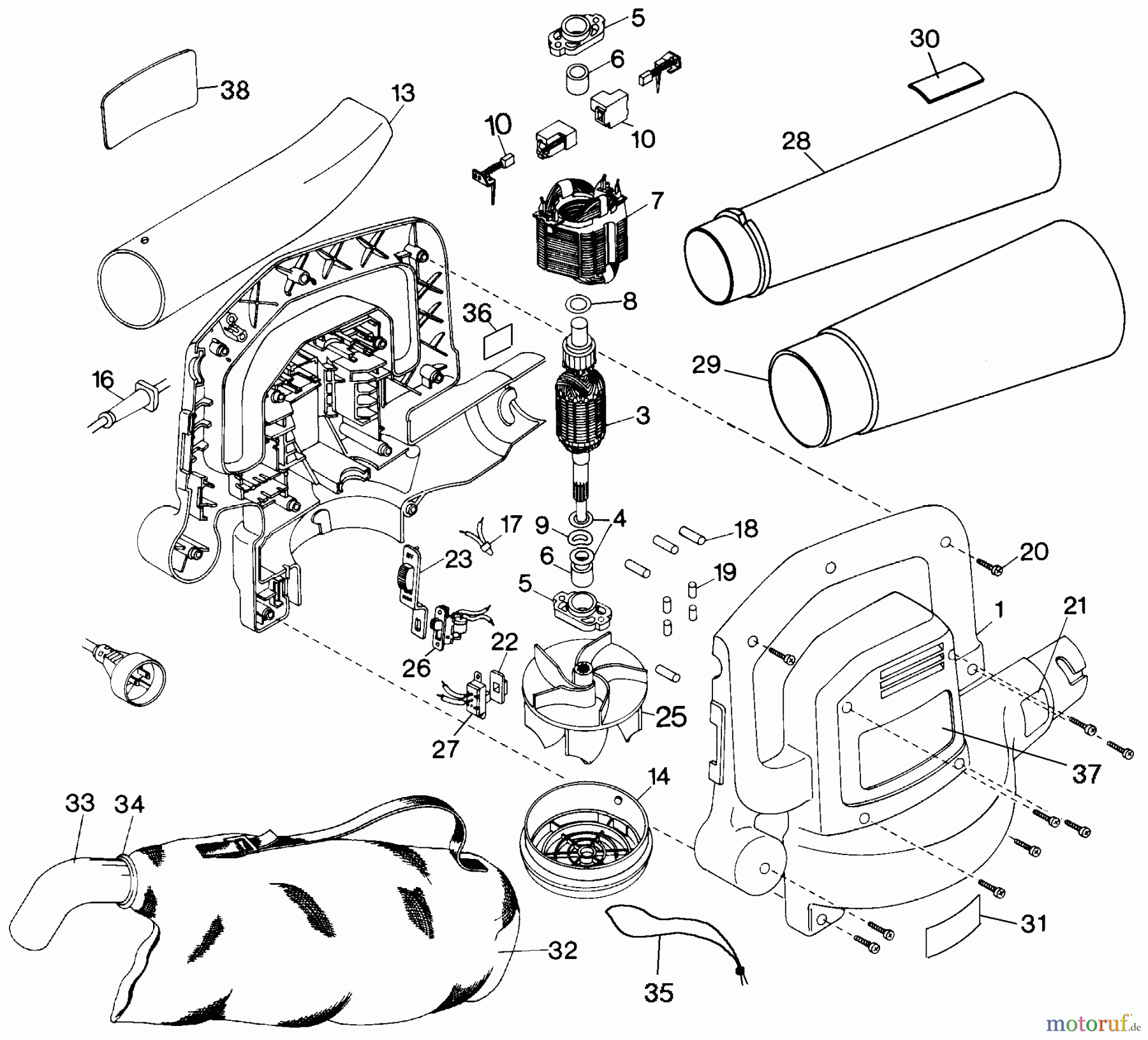 BLACK+DECKER AUSSERHALB HECKENSCHEREN, FADENTRIMMER, SCHEREN VAC N MULCH CANADA BV300-04 Seite 1