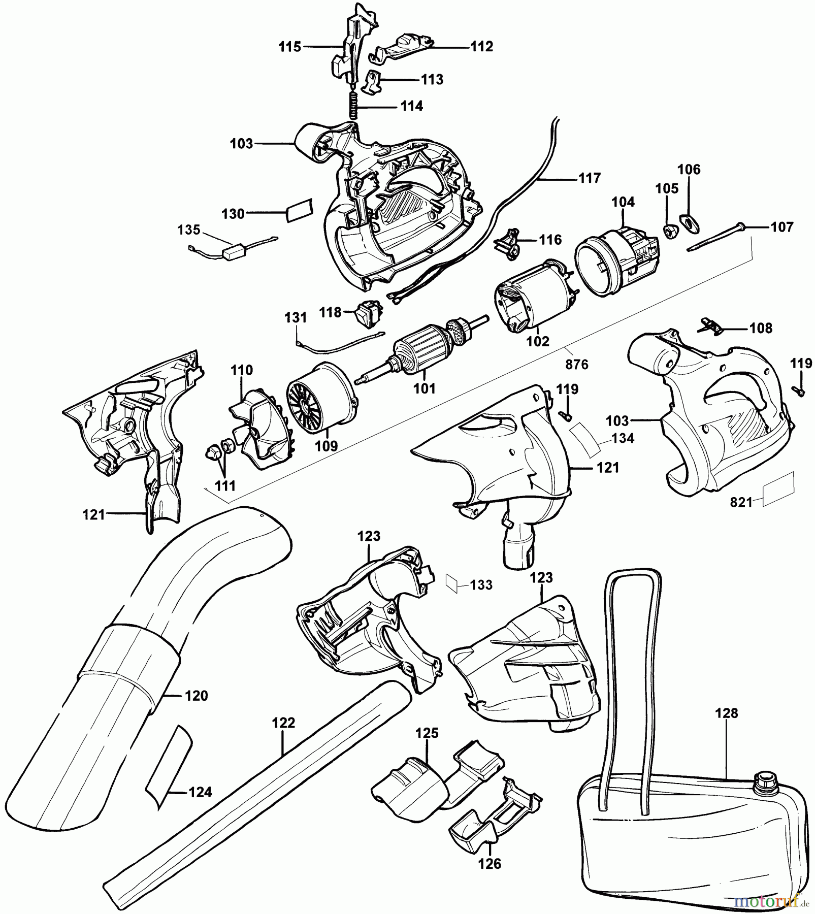 OEM Black und Decker Divers GEBLÄSESTAUBSAUGER BV5000 Seite 1
