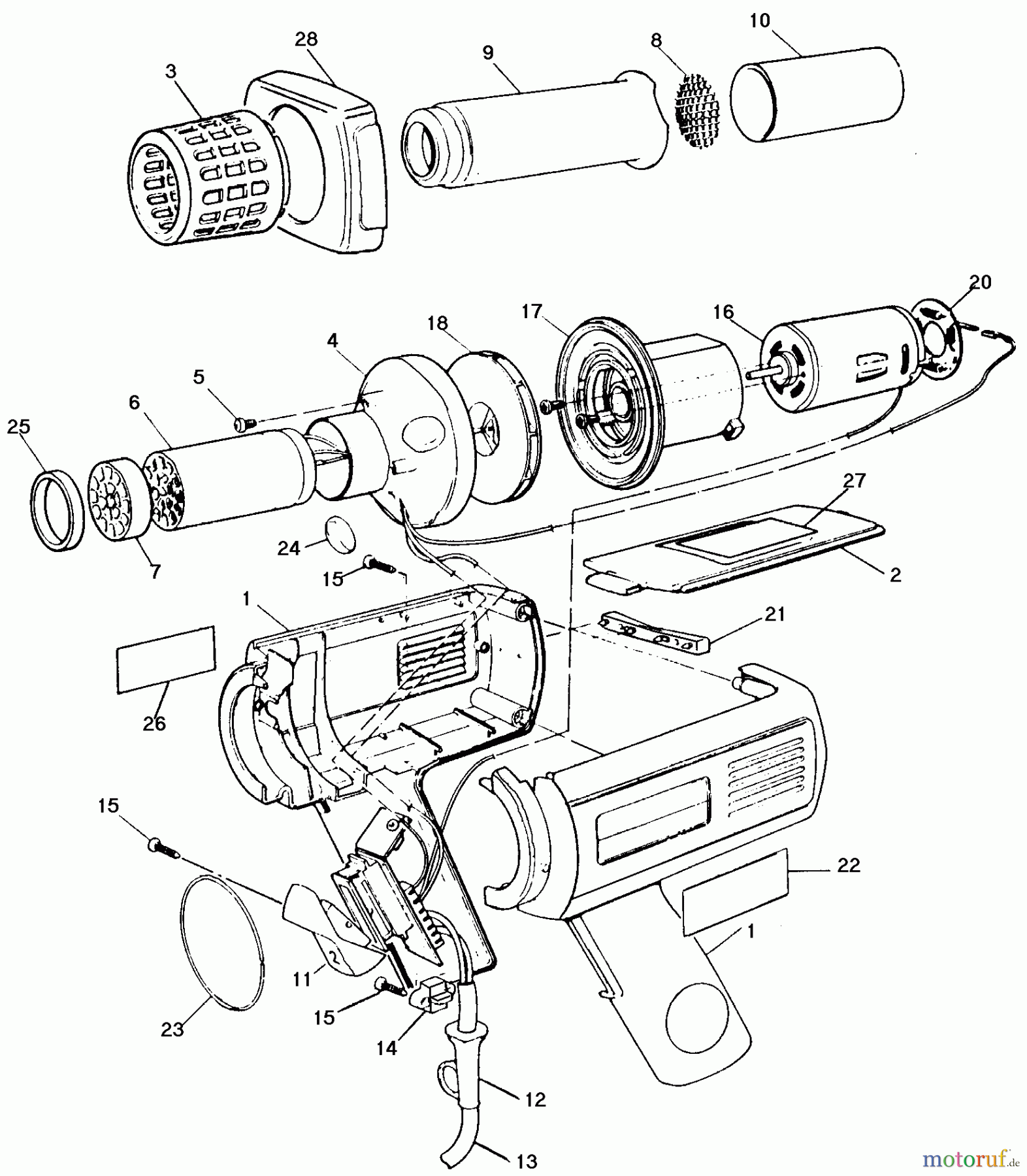 BLACK+DECKER INNENAUSSTATTUNG HEIZKANONEN ET1600 HEAT GUN 6948 Seite 1