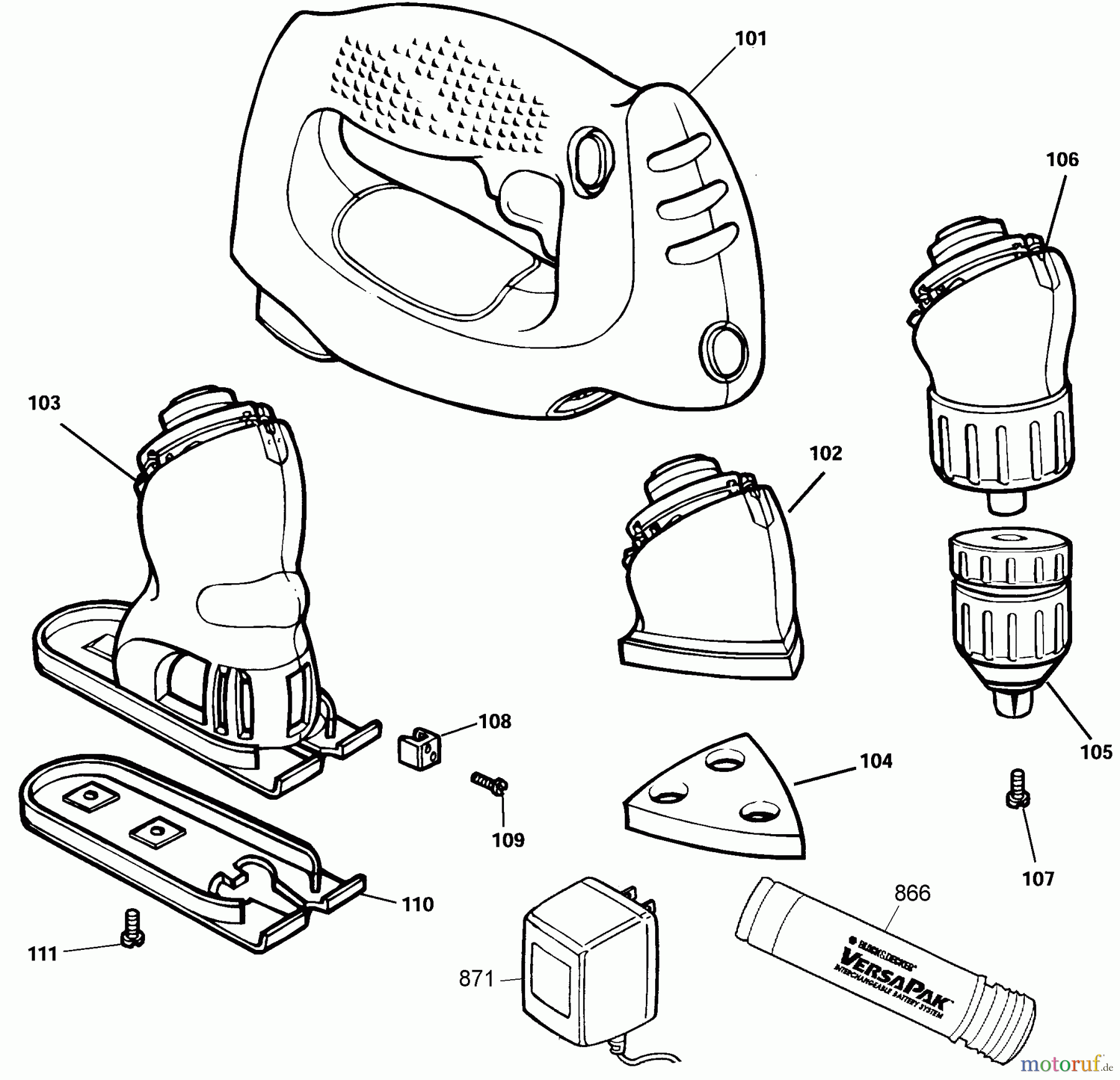BLACK+DECKER INNENAUSSTATTUNG BOHRER WERKZEUGSATZ 11287 Seite 1