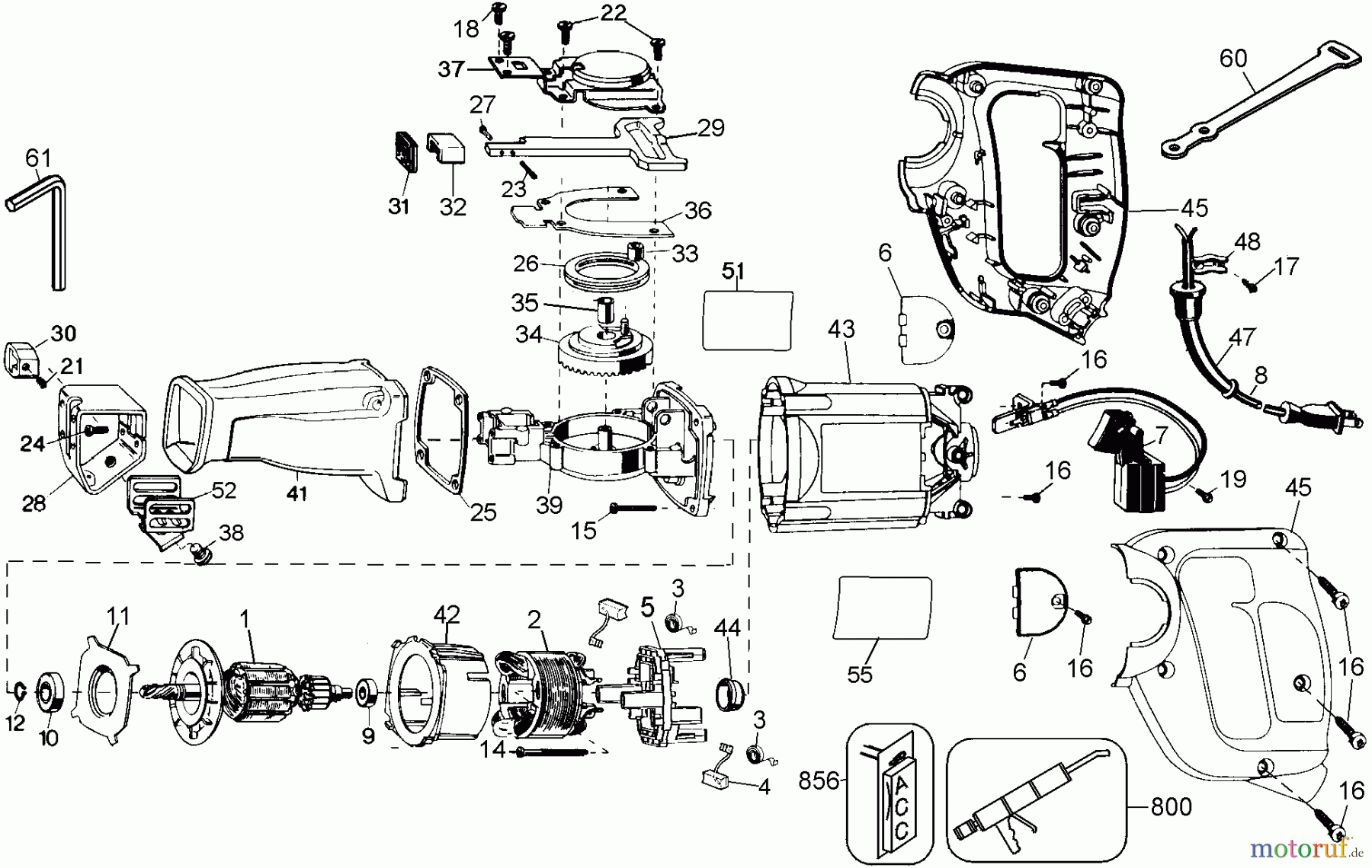  OEM Black und Decker Divers 6.0A RECIP. SAW 23108 Seite 1
