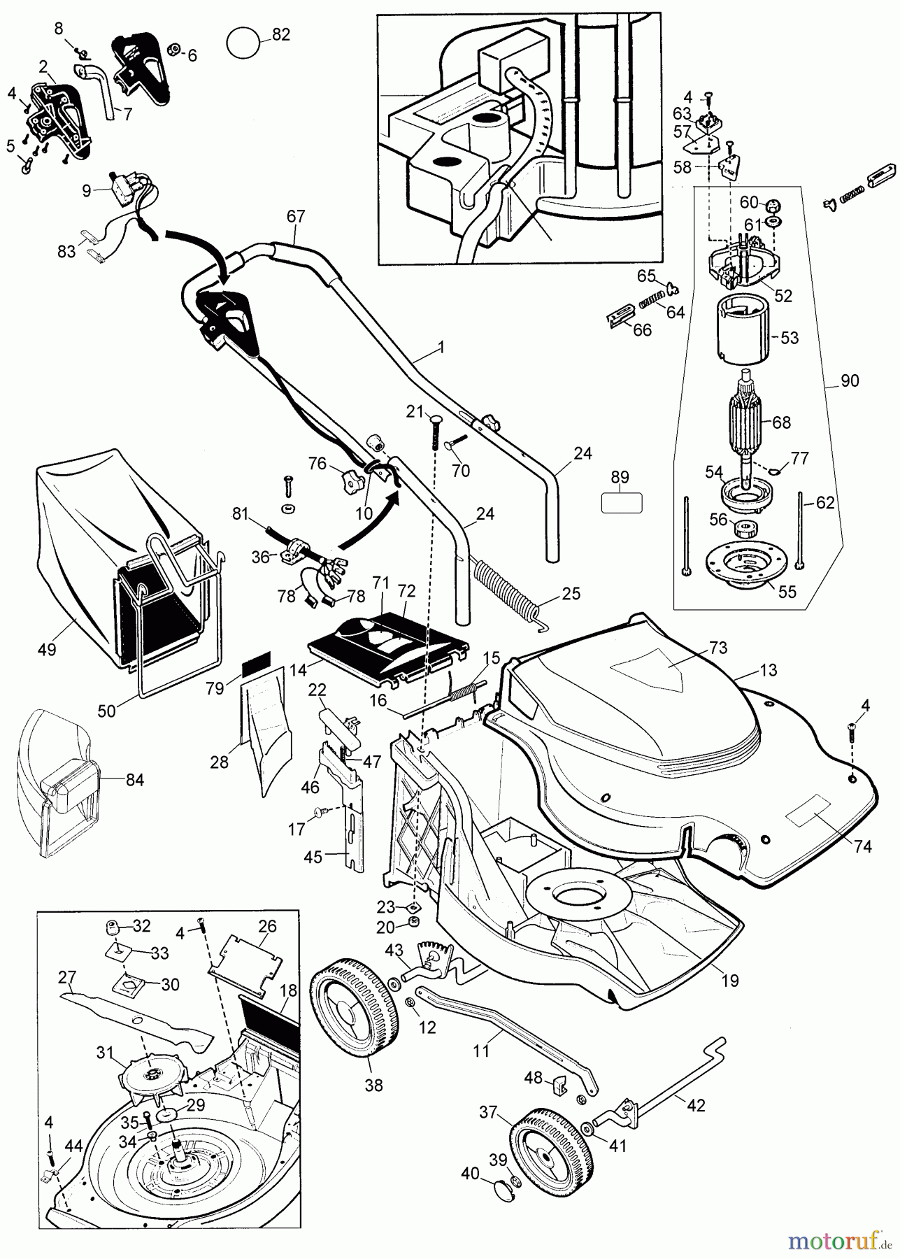 BLACK+DECKER Divers 19IN REAR BAG MOWER 35913 Seite 1