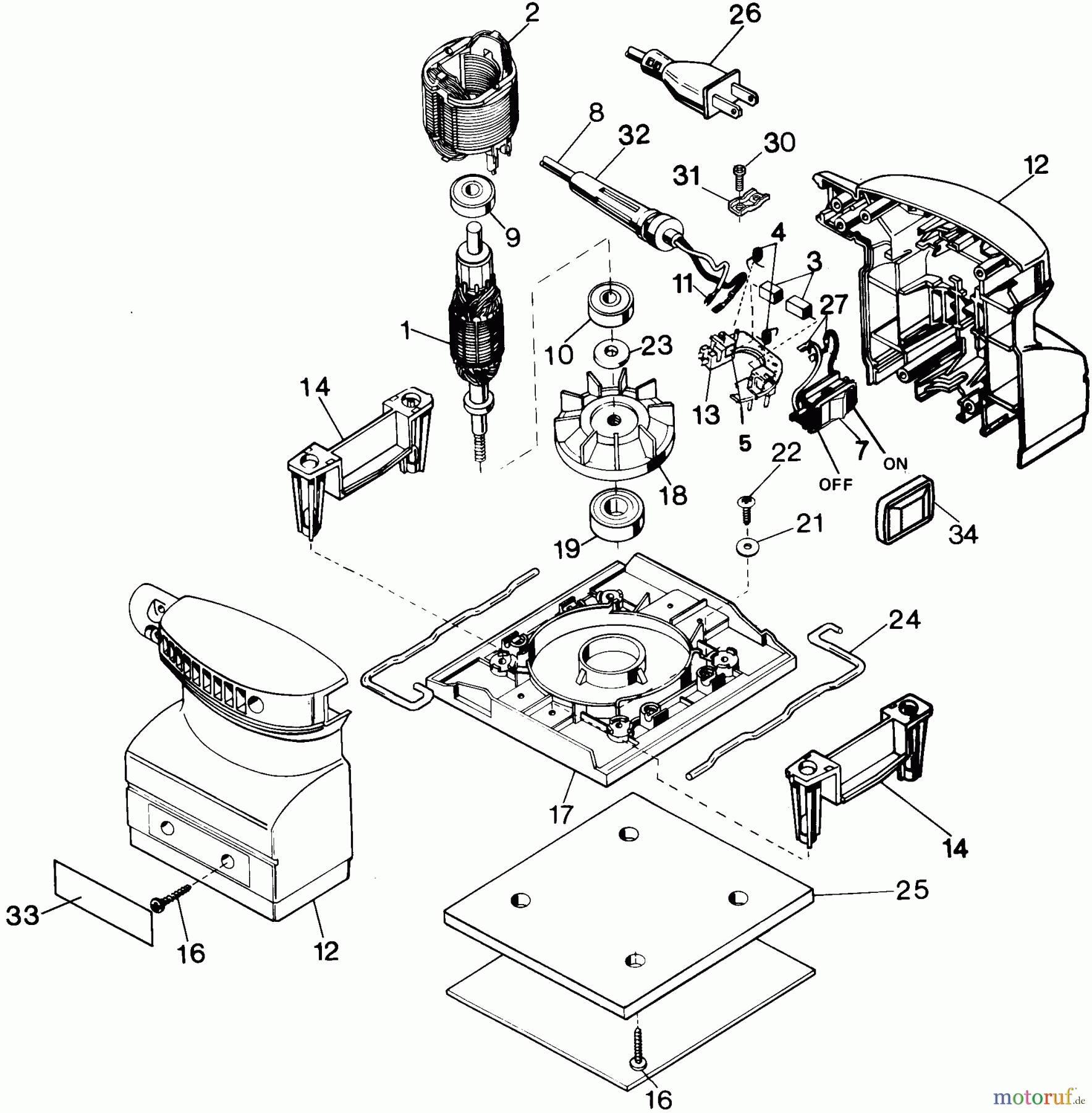 OEM Black und Decker Divers PALM SANDER 24442 Seite 1