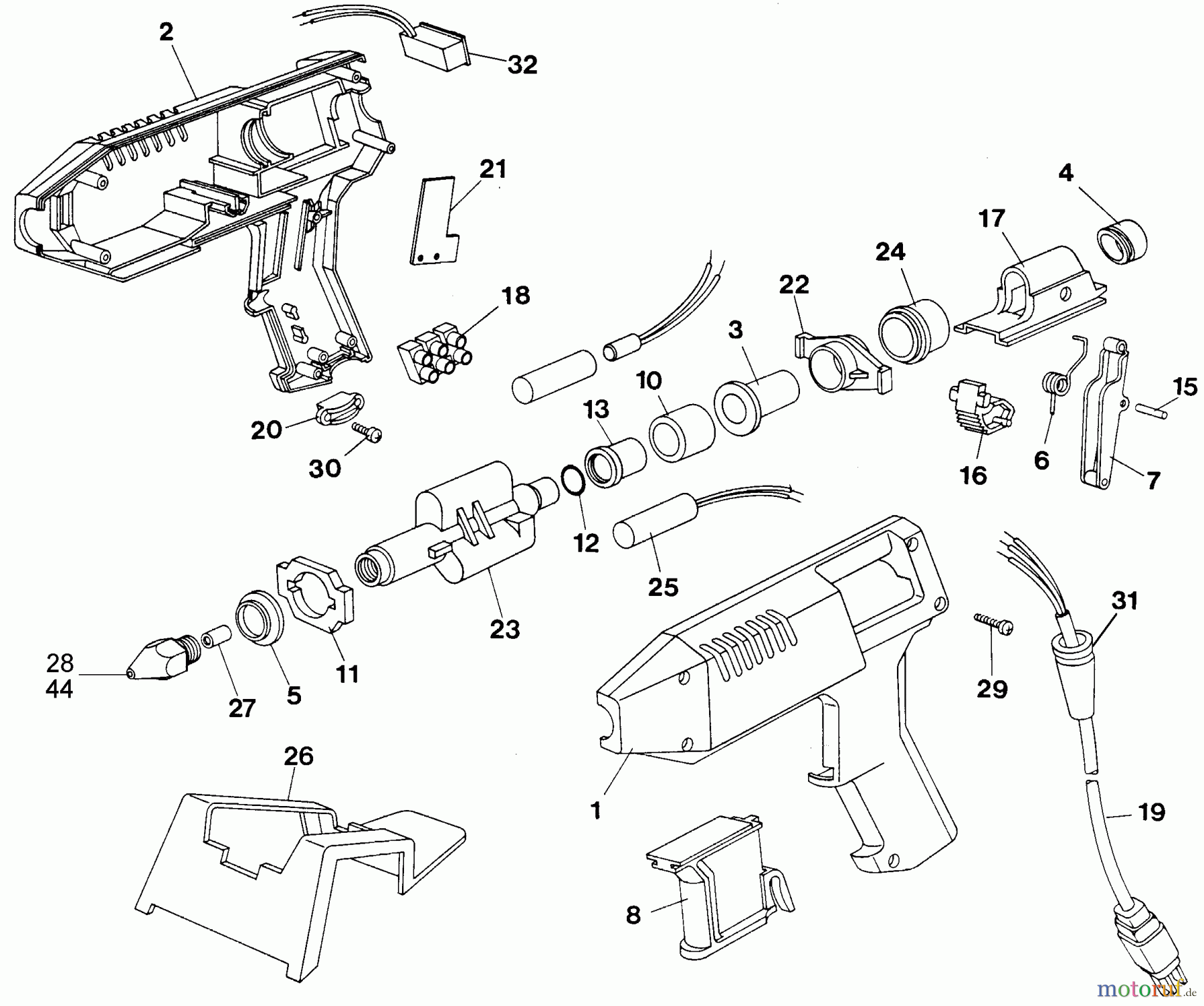  BLACK+DECKER INNENAUSSTATTUNG FIXIERUNGEN GUN,GLUE TG4CD Seite 1