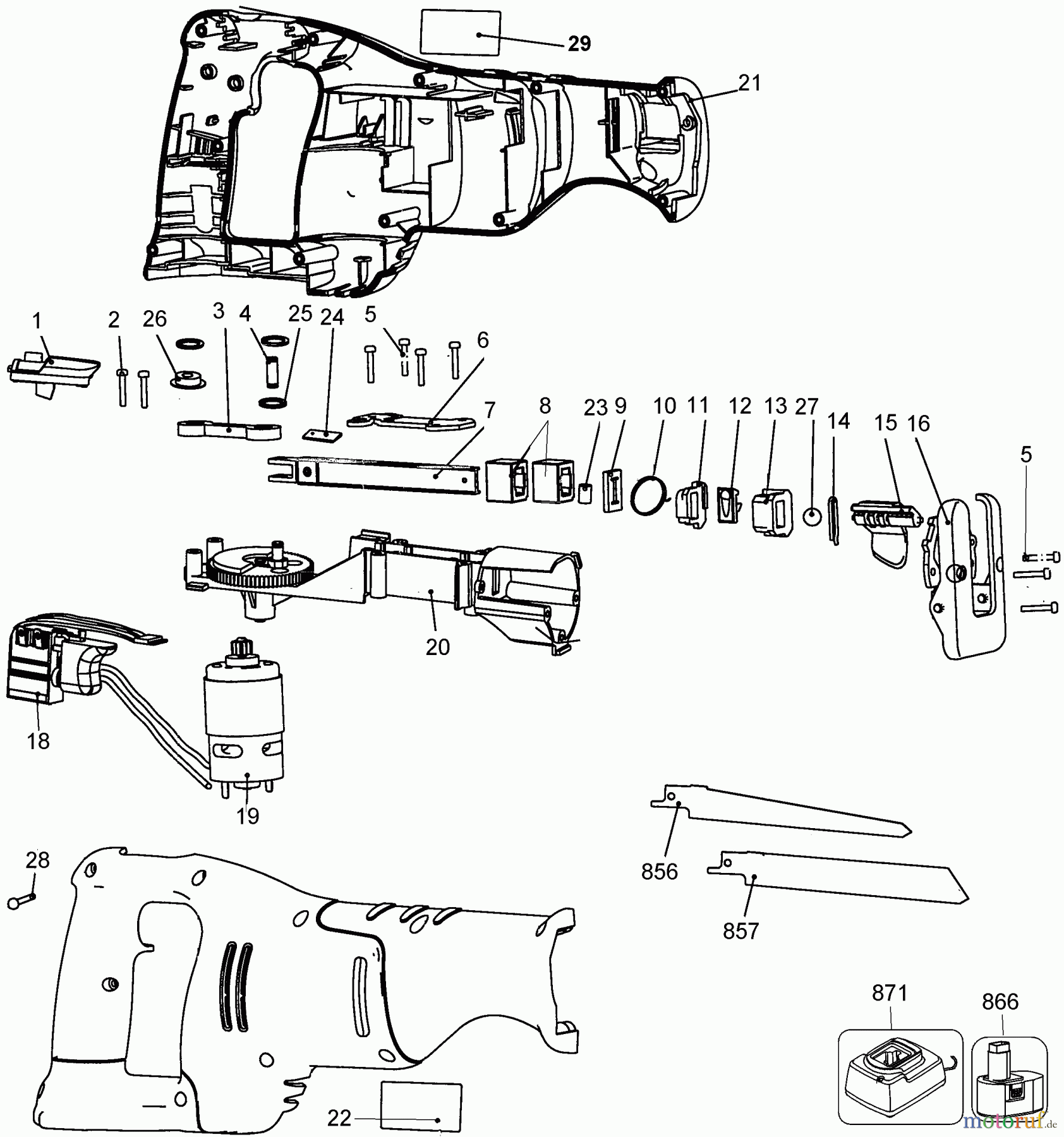 OEM Black und Decker Divers 14.4V RECIP.SAW 23121 Seite 1