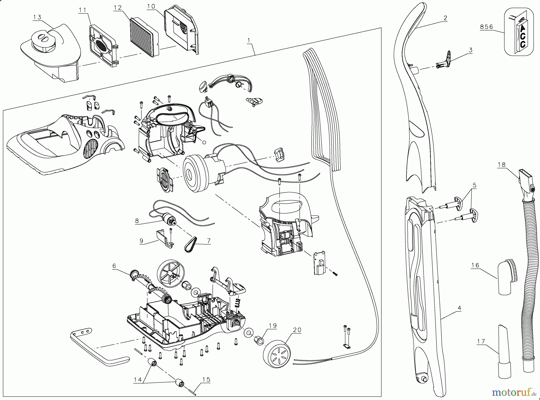BLACK+DECKER INNENAUSSTATTUNG AUTOPFLEGE & MINIHANDWERK CORDED FLOOR VAC FV5000-04 Seite 1