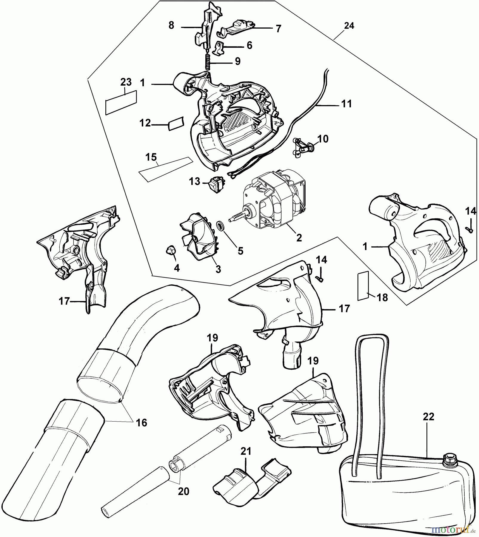 BLACK+DECKER Divers BLOWER/VAC BV2500-04 Seite 1