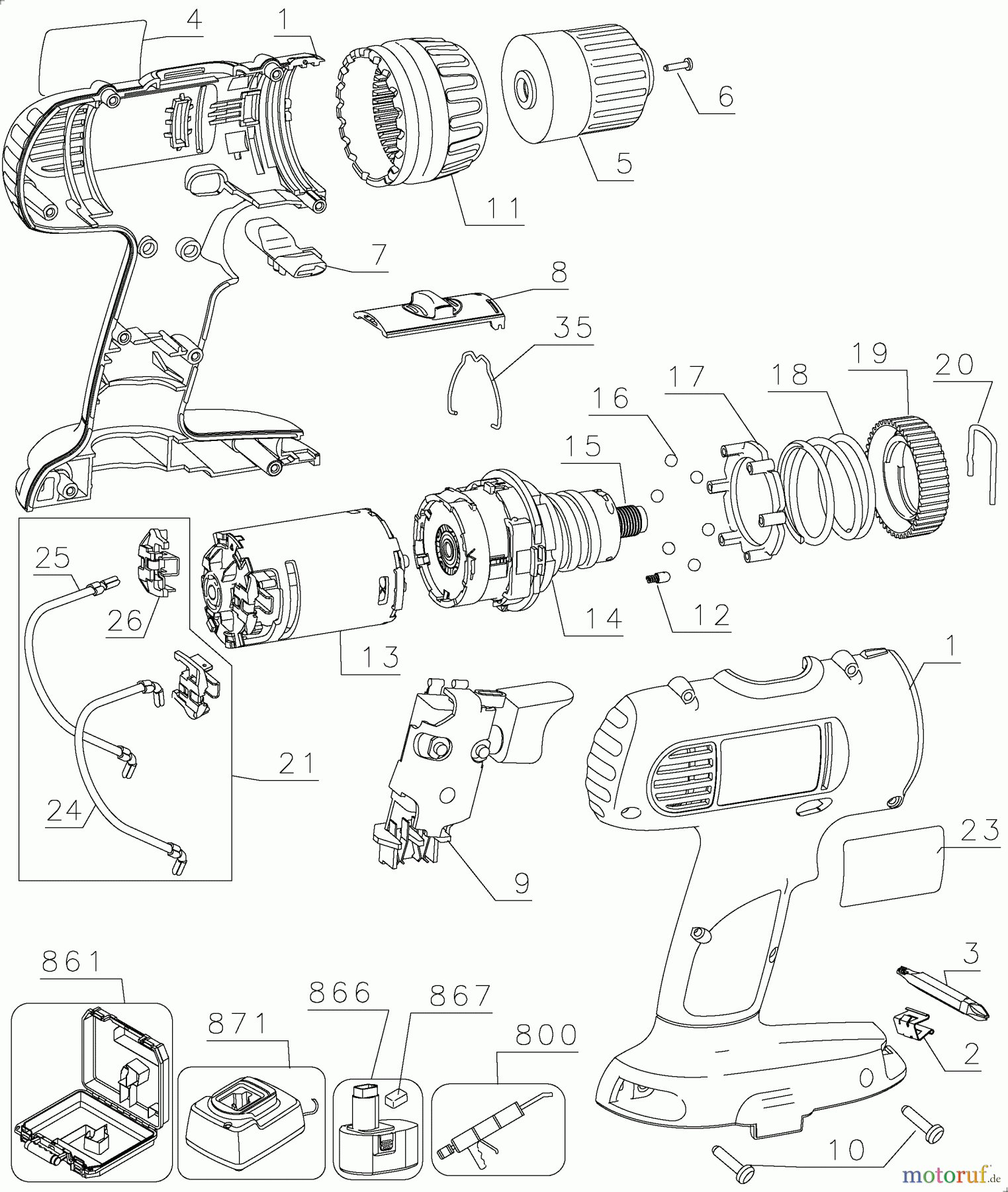 DEWALT Divers 12V 3/8 DRILL DW927K-2 Seite 1