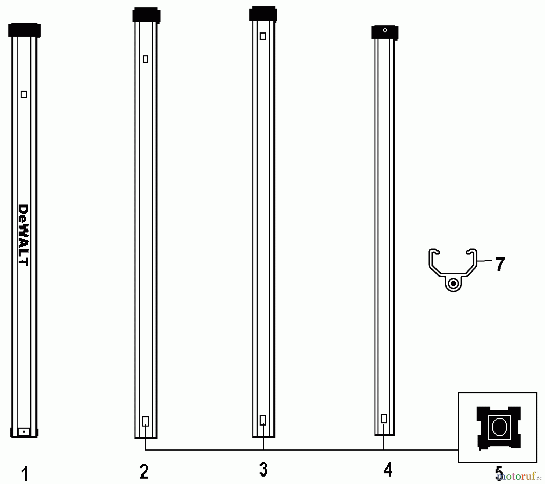DEWALT ZUBEHÖR ACCESSORIES, ATTACHMENTS & UNPOWERED CONSTRUCTION GRADE ROD DW0734 Seite 1