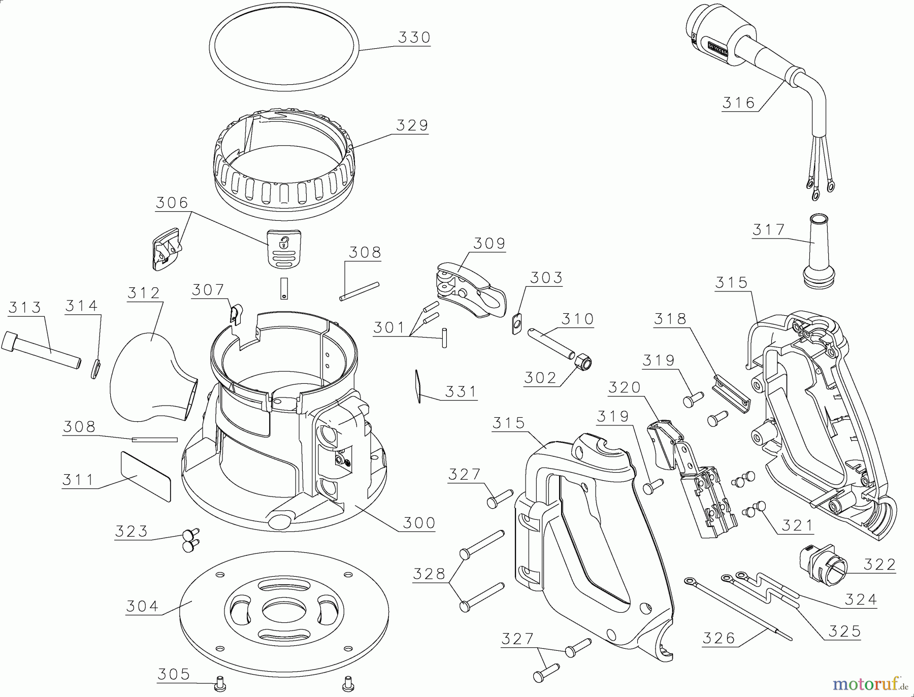  DEWALT HOLZARBEITEN ROUTERS D HANDLE BASE DW6183 Seite 1