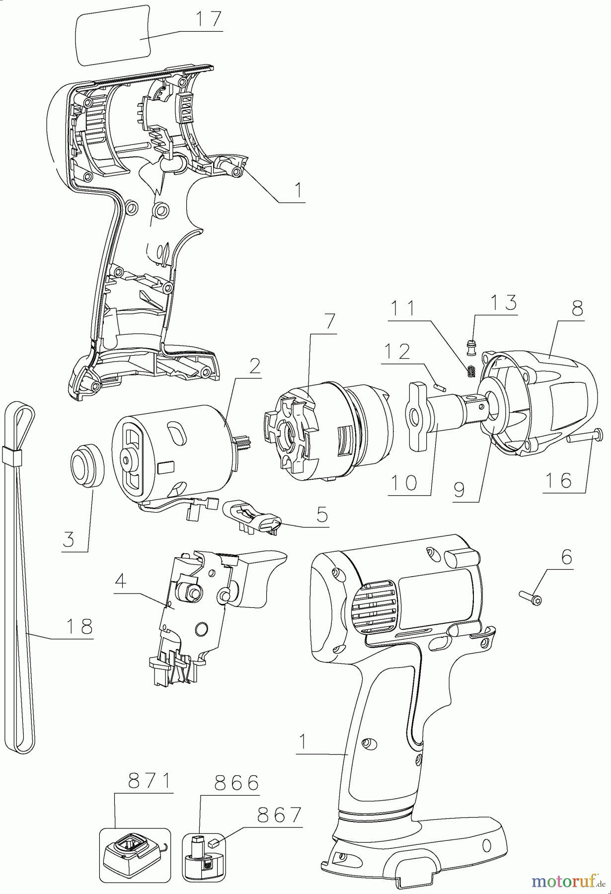 DEWALT Divers 12V IMPACT WRENCH DW053K2H Seite 1