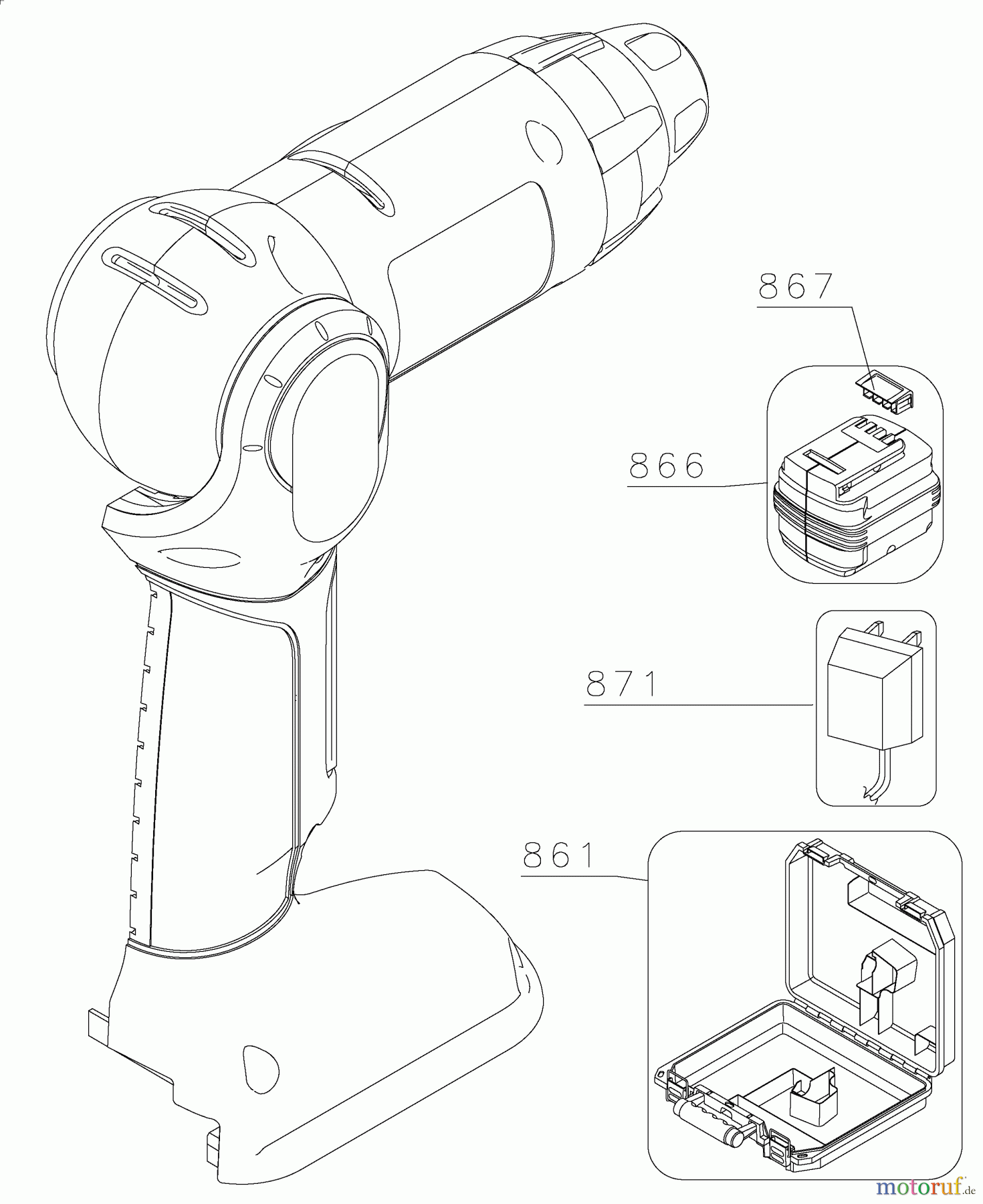 BLACK+DECKER INNENAUSSTATTUNG BOHRER AKKU SCHRAUBER XD1200K Seite 1